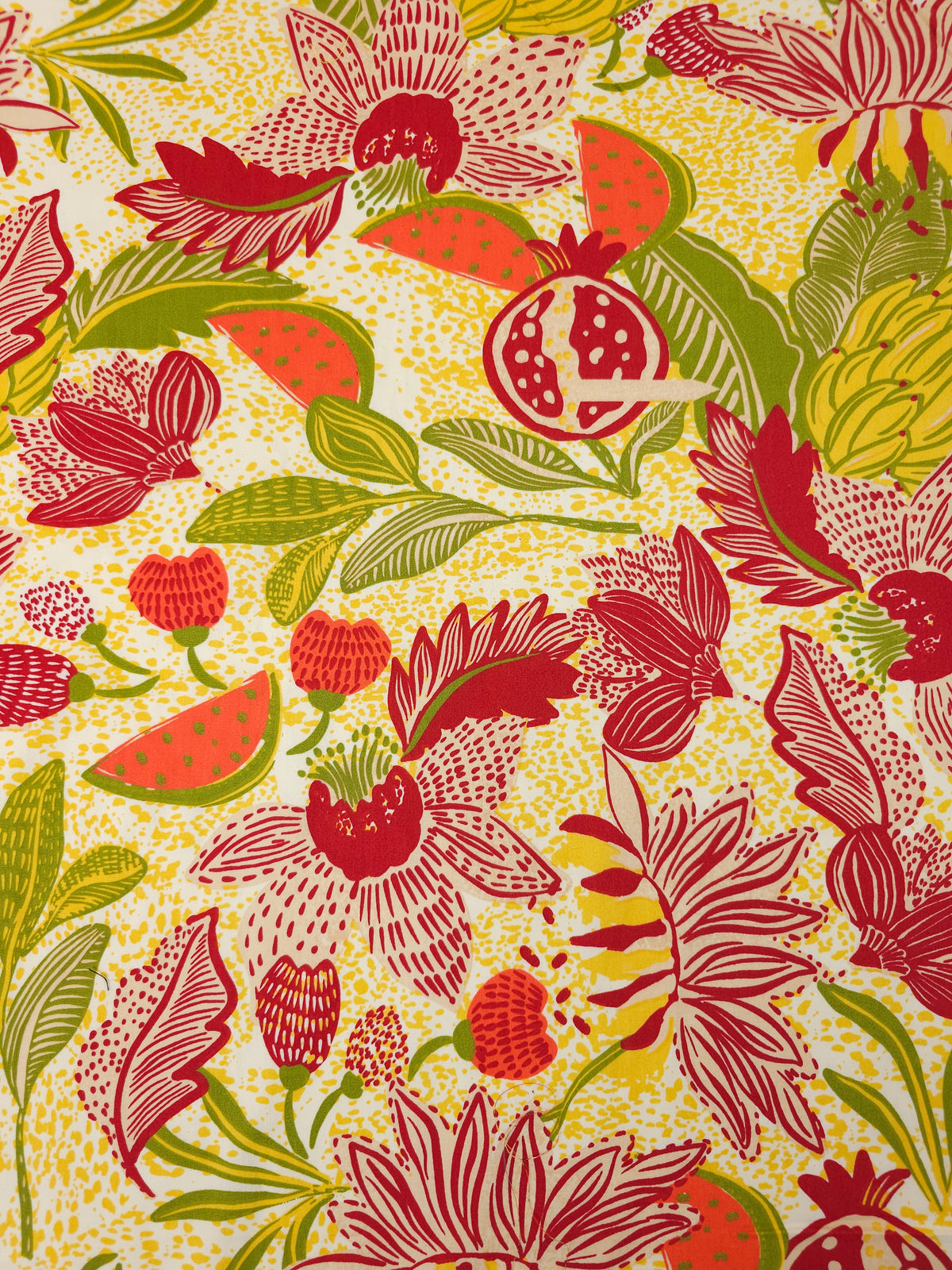 Exotic Fruit Palm Fusion Cotton Poplin
