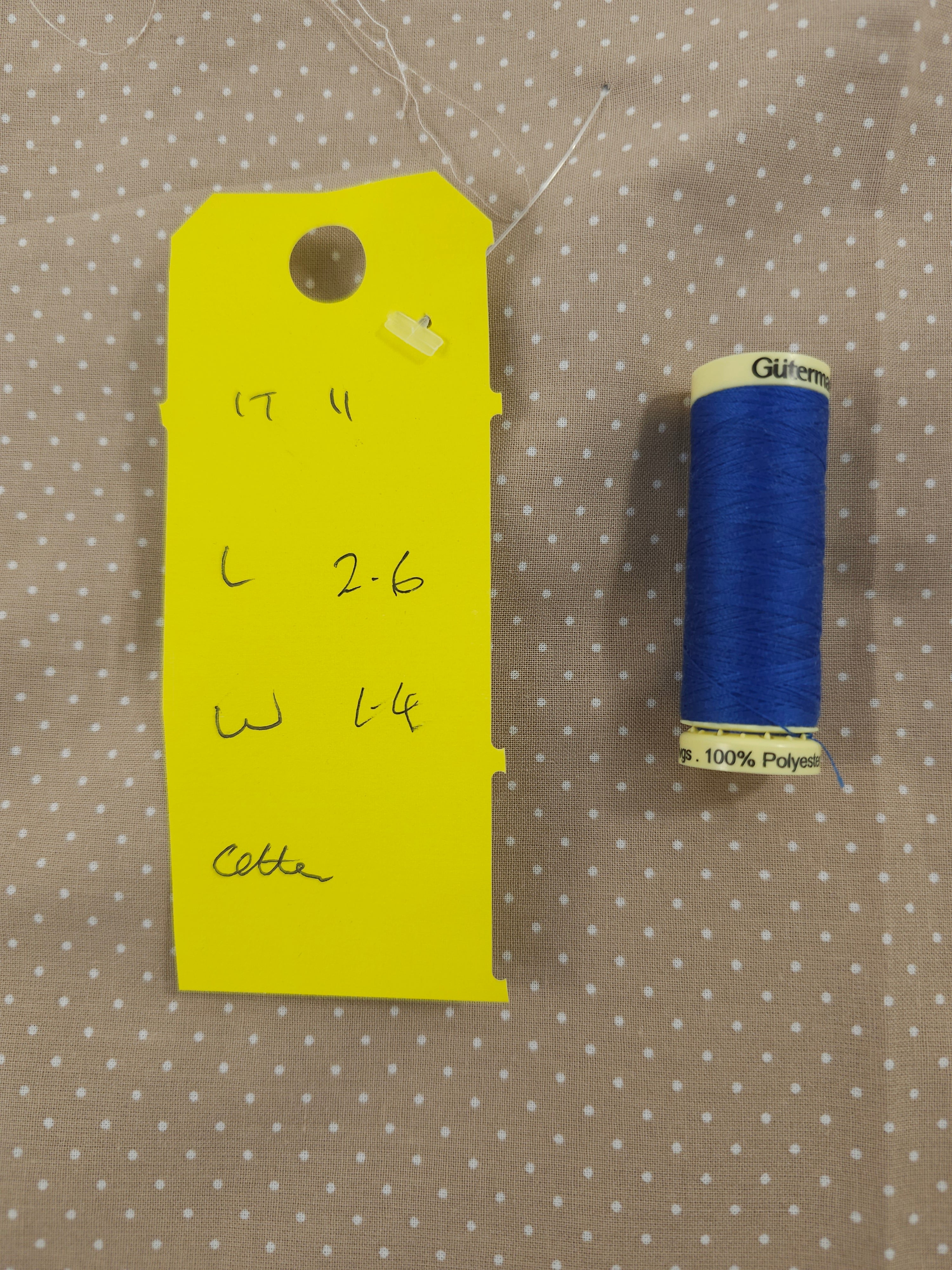Beige polka dot Cotton- 2.6m piece