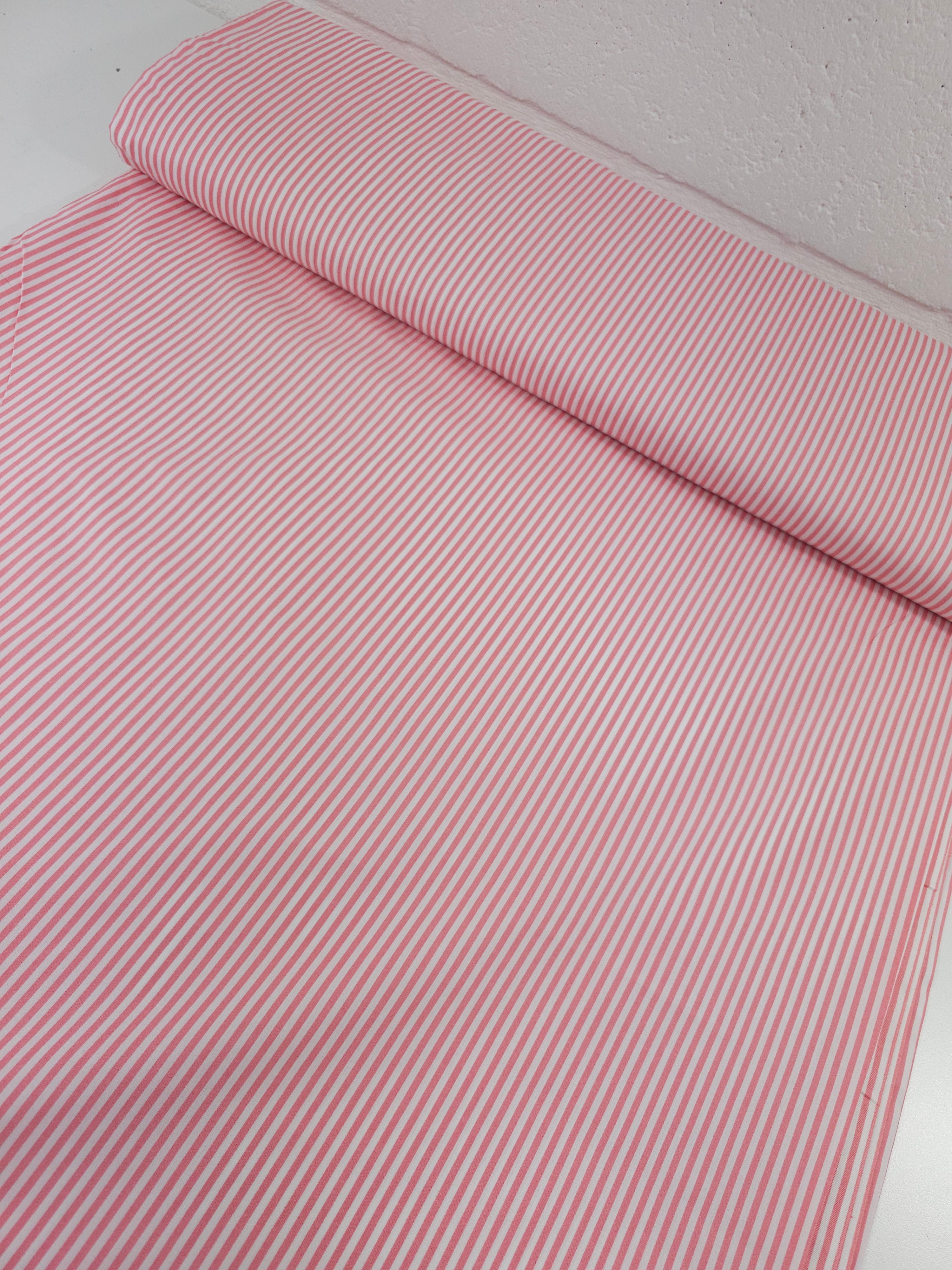 Candy Pink/White Stripe 100% Cotton 99" *EXTRA WIDE*