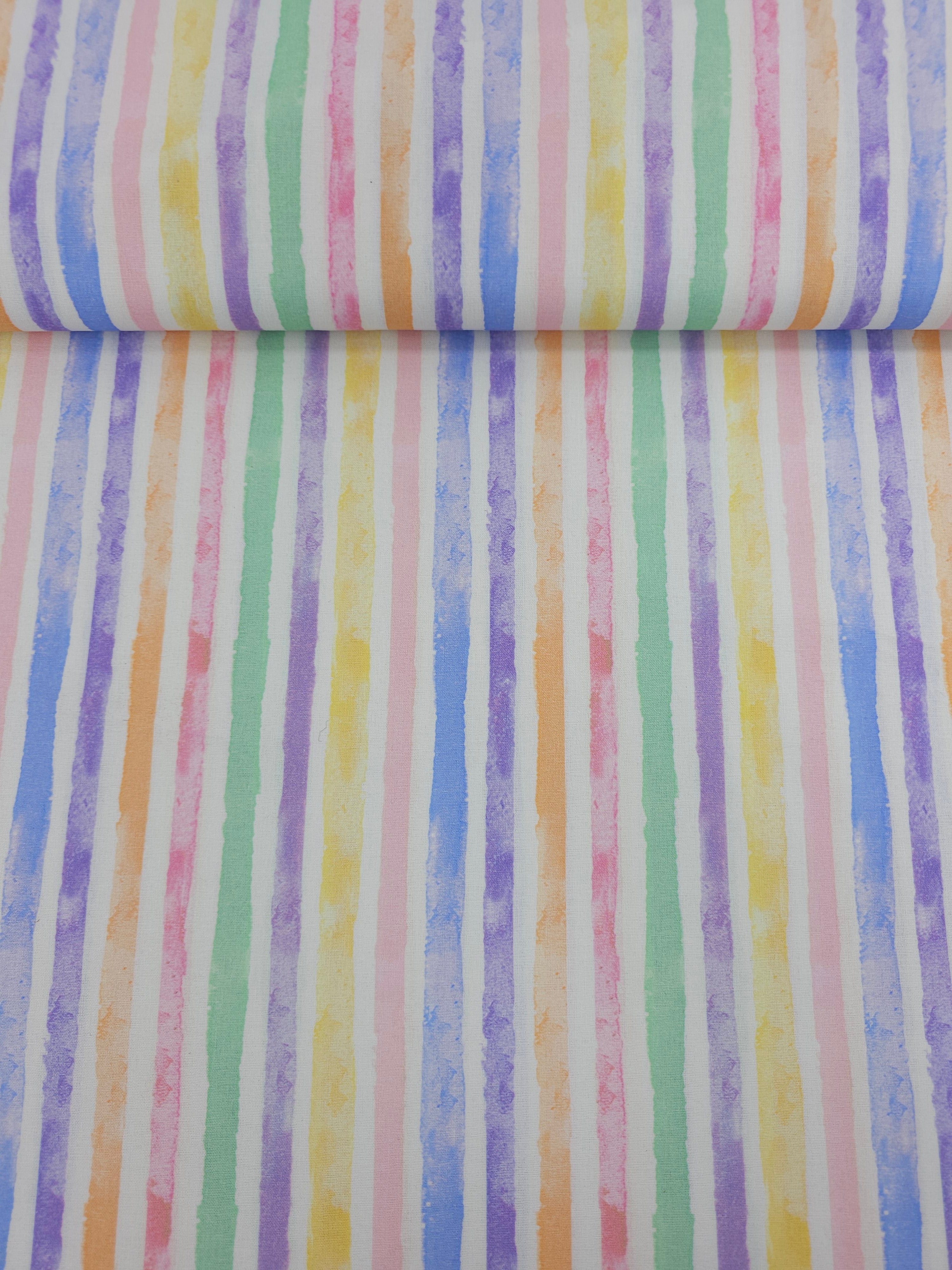 Washed Pastel Stripe 100% Cotton