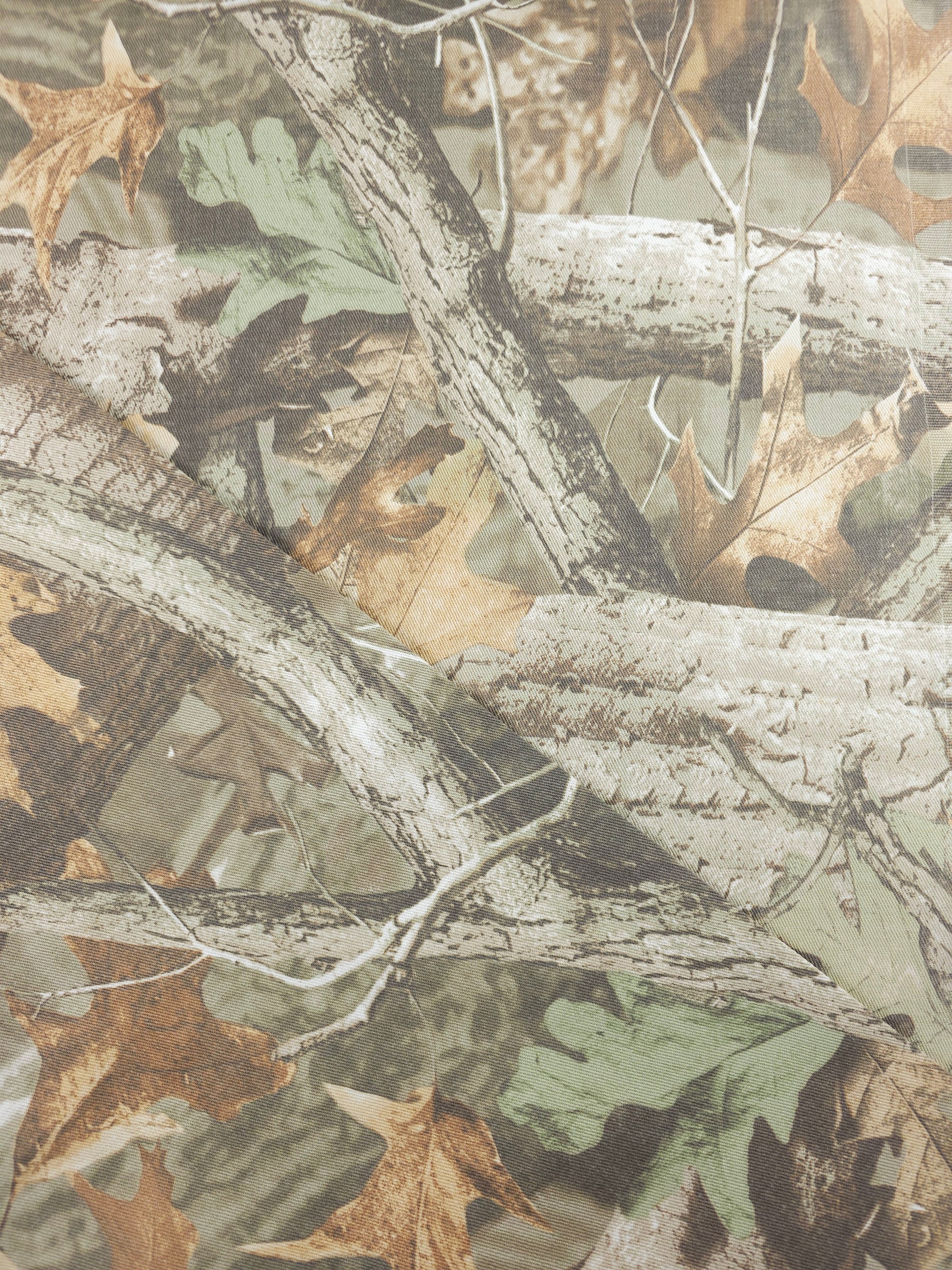 Washed Leaf Branches Canvas Cotton