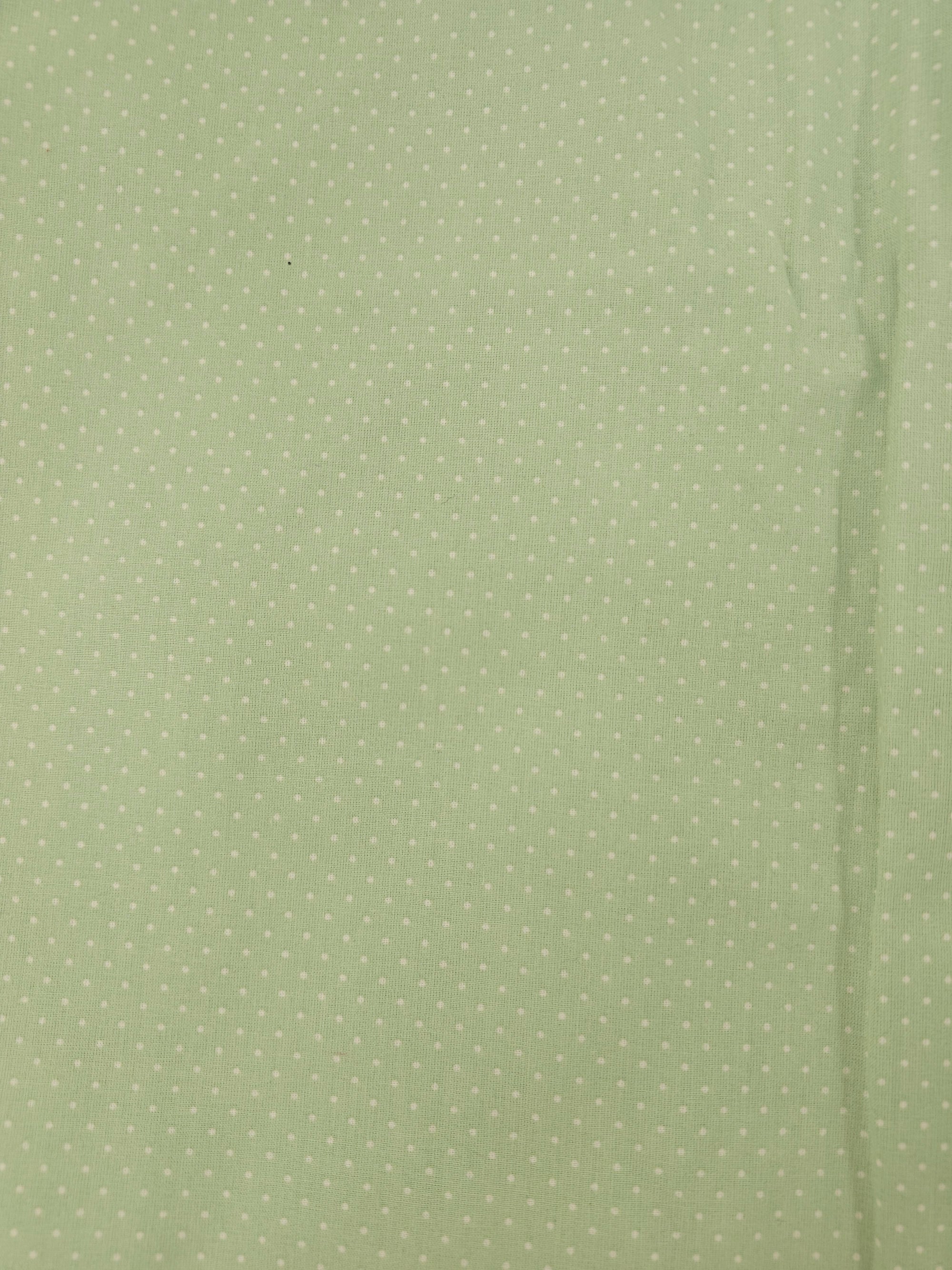 Mint polka dot Cotton- 2.5m piece