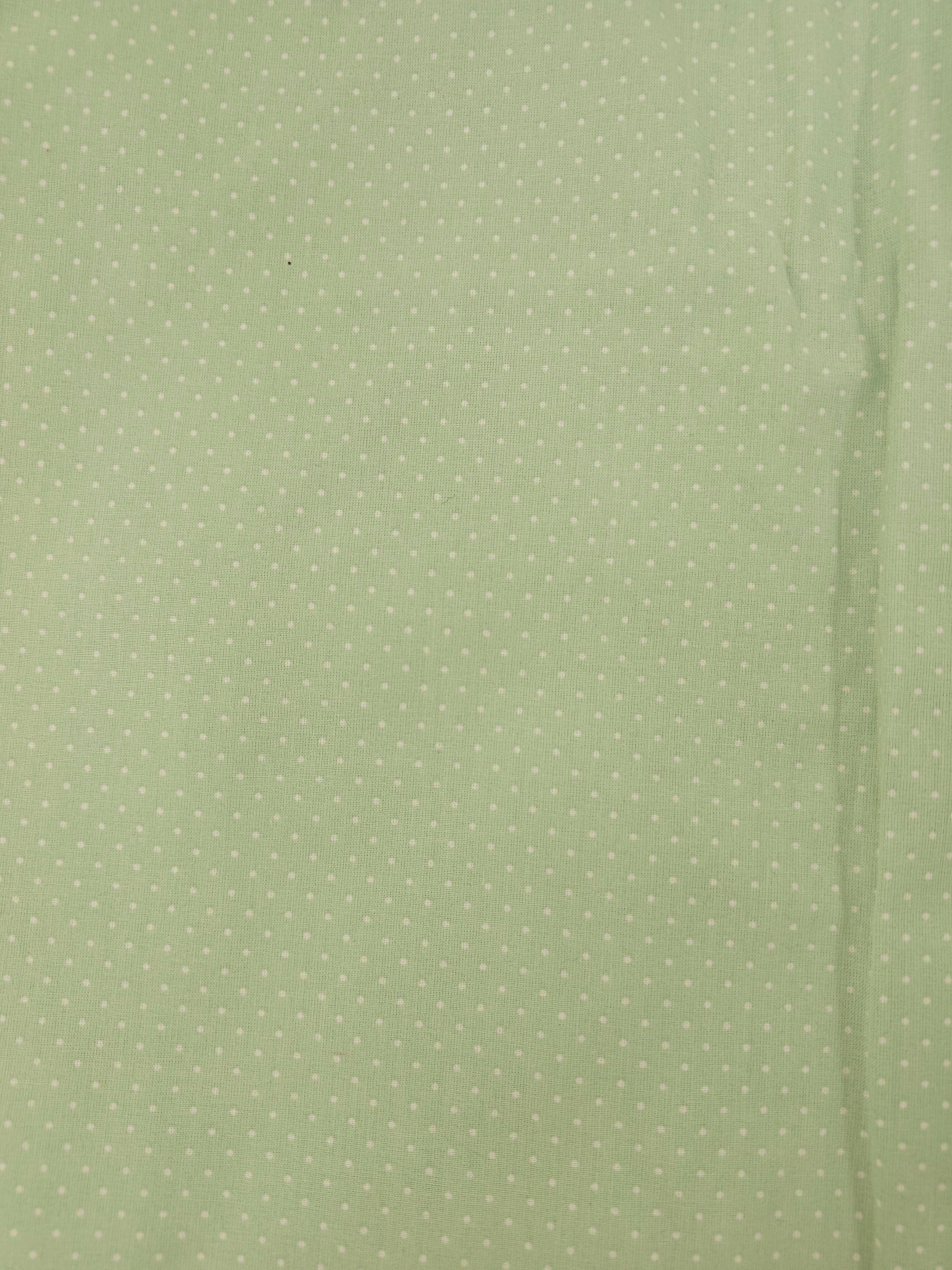 Mint polka dot Cotton- 2.5m piece