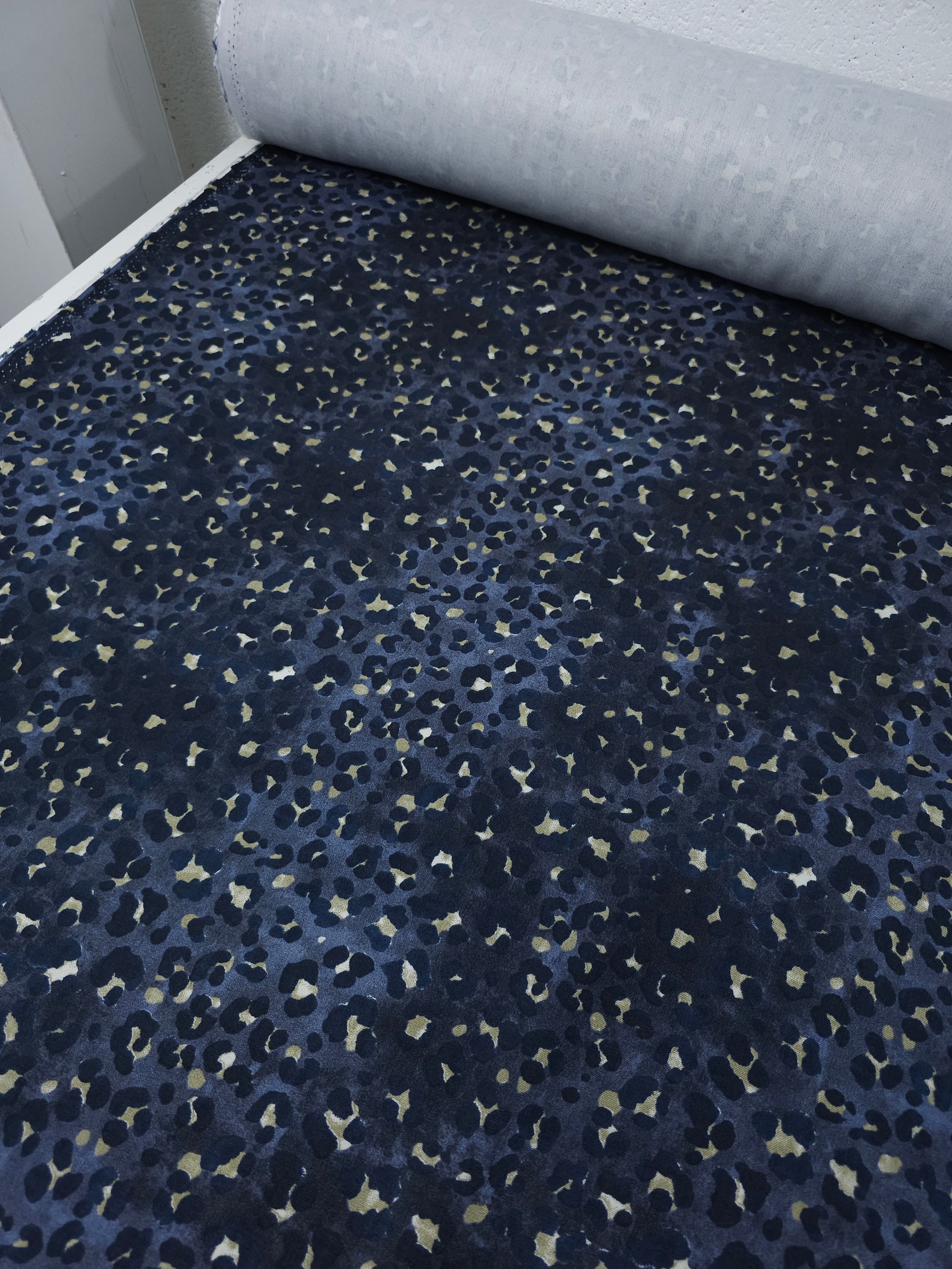Hale Blue Leopard Mediumweight Viscose
