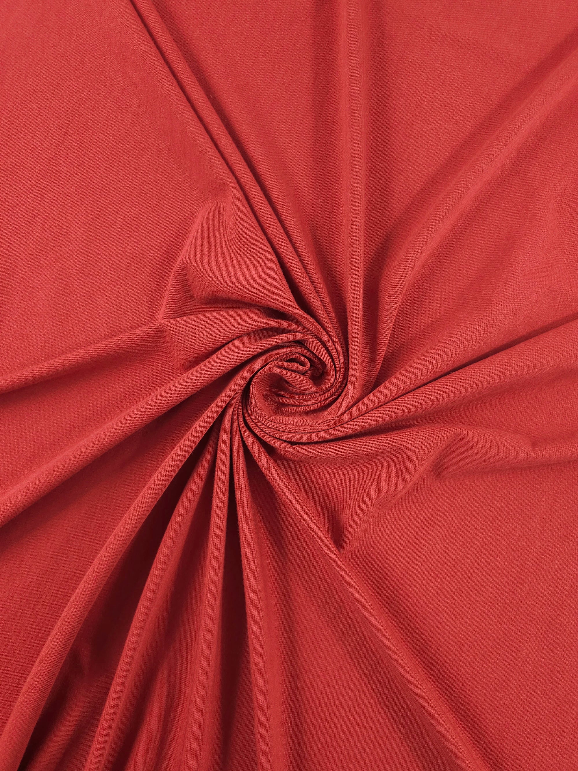 Brick Red Organic Bamboo Cotton Jersey