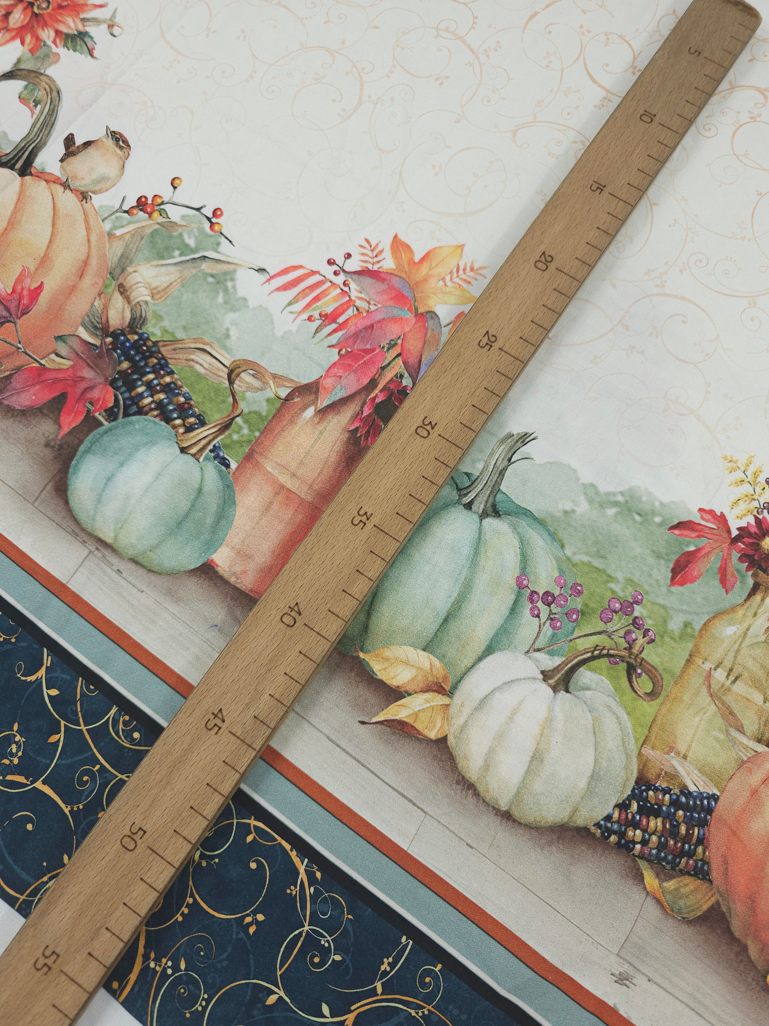 Pumpkin Floral Display 100% Cotton