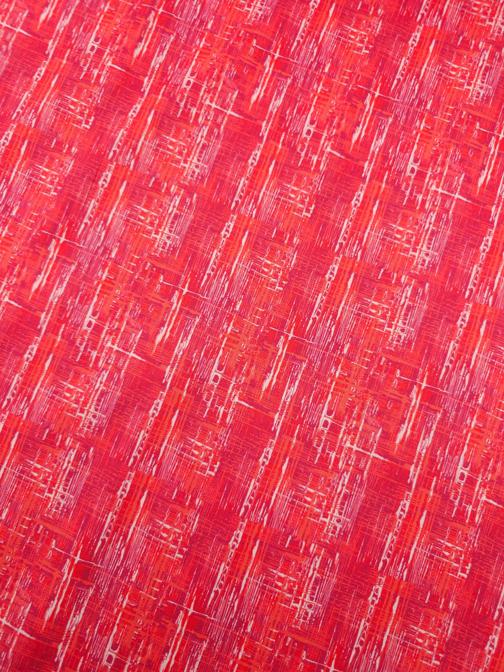 Berry Red Static Strike Lines 100% Cotton