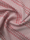 Pink/Red Track Print Wool Mix