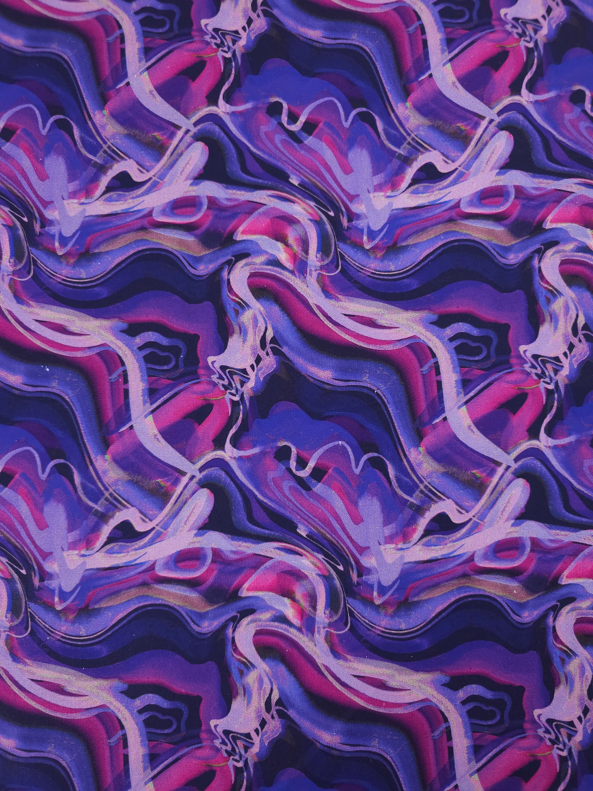 Purple/Pink Swirly Line 100% Cotton - Joann