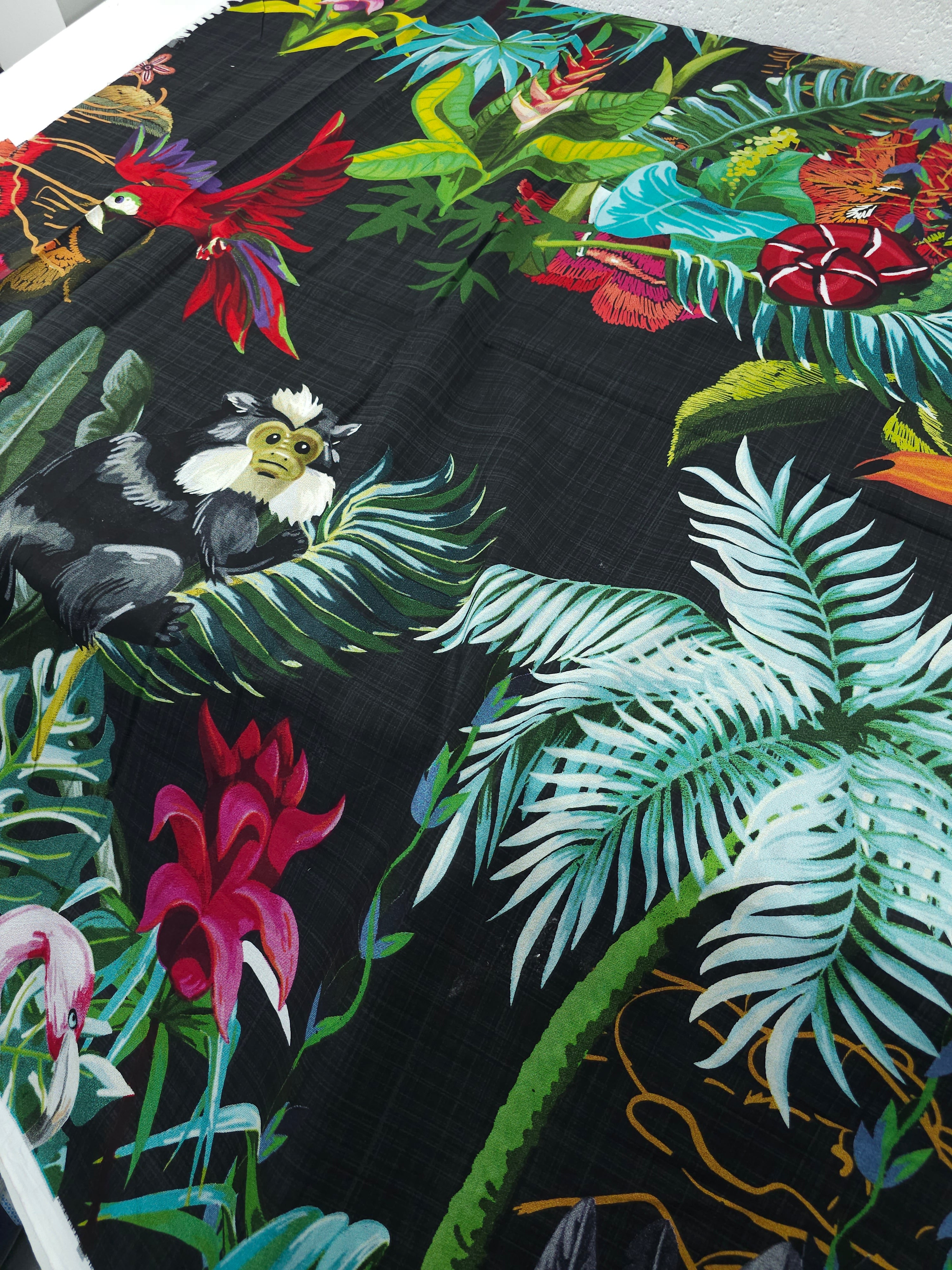 Tropical Rainforest 100% Cotton 96" - 2.5m Panel *EXTRA WIDE*