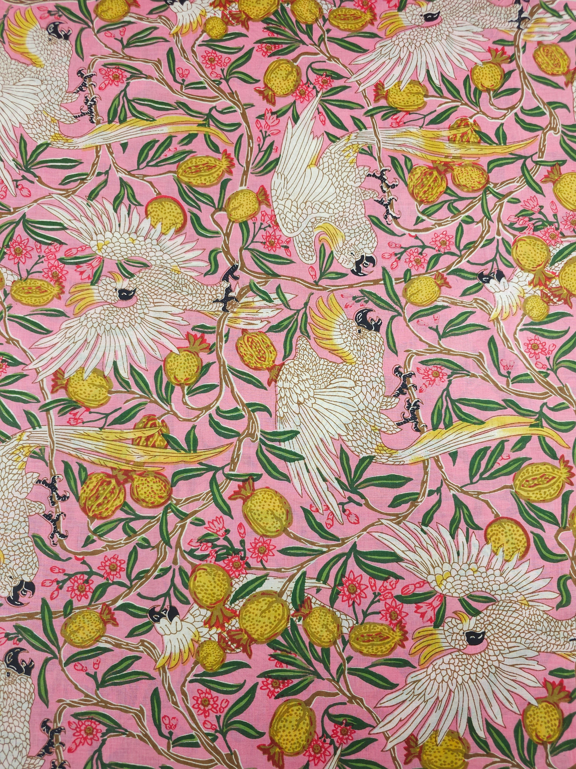 Pomegranate Parrot Paradise Cambric Cotton