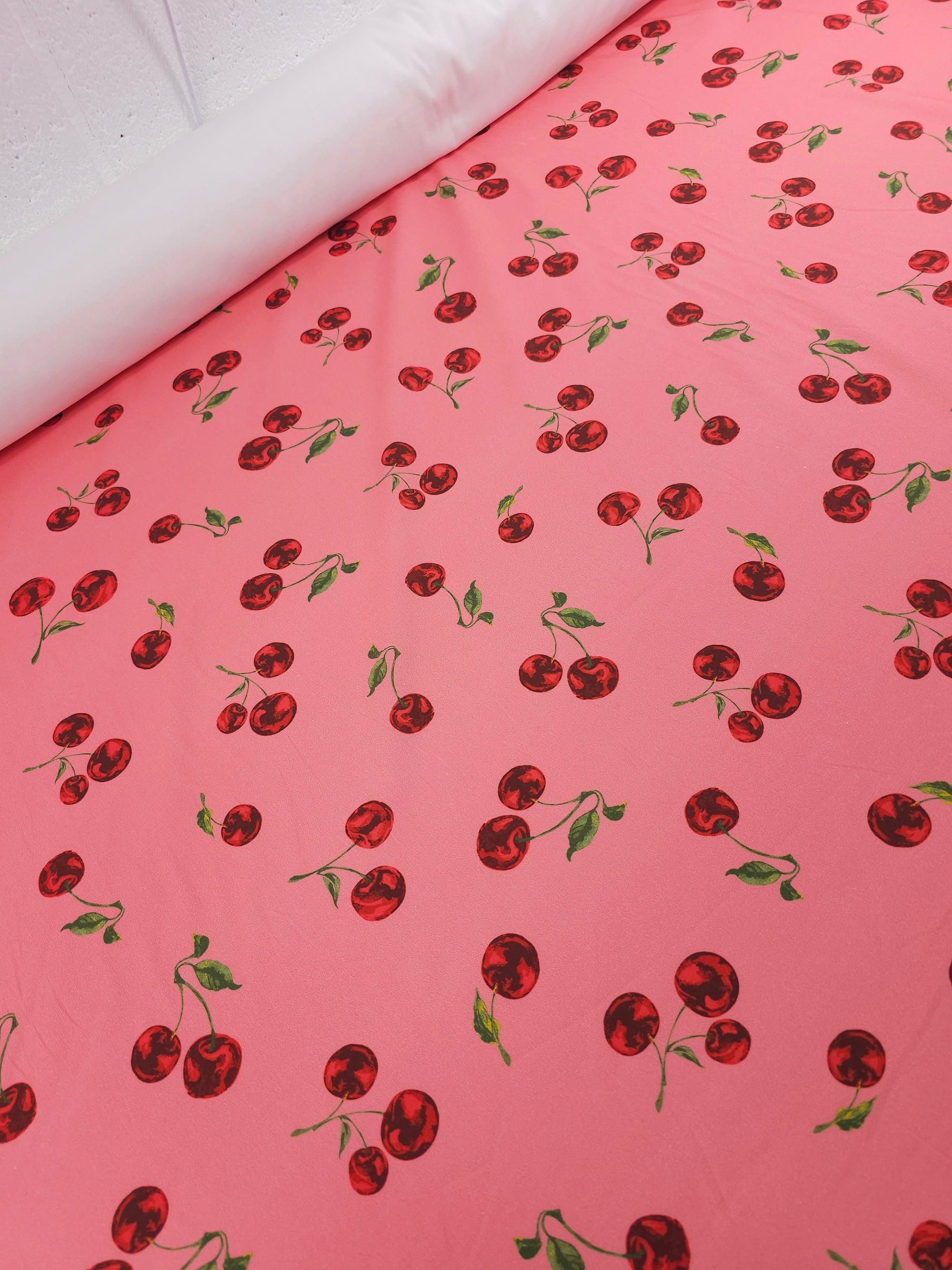 Pinky Coral Cherries Cotton Viscose