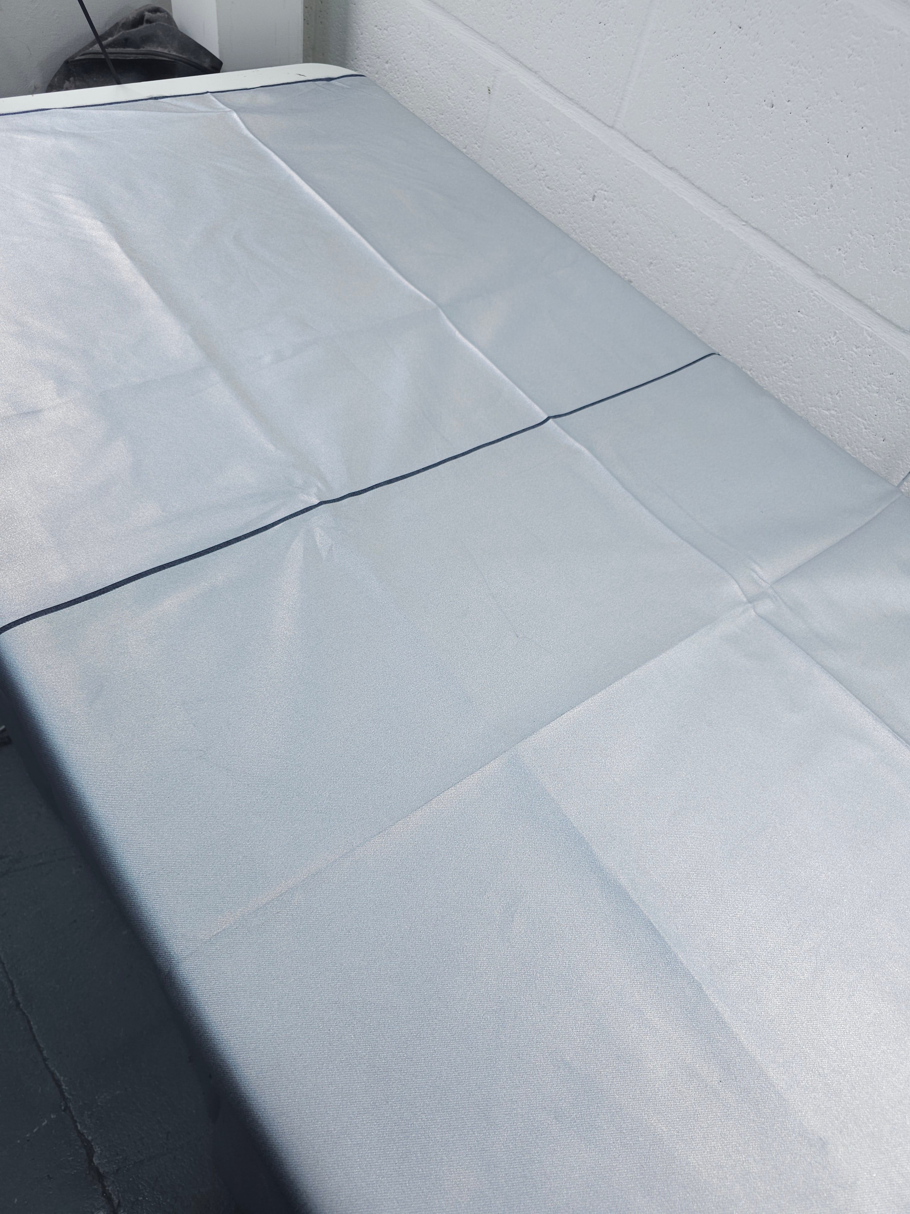 Silver Split Metallic Denim