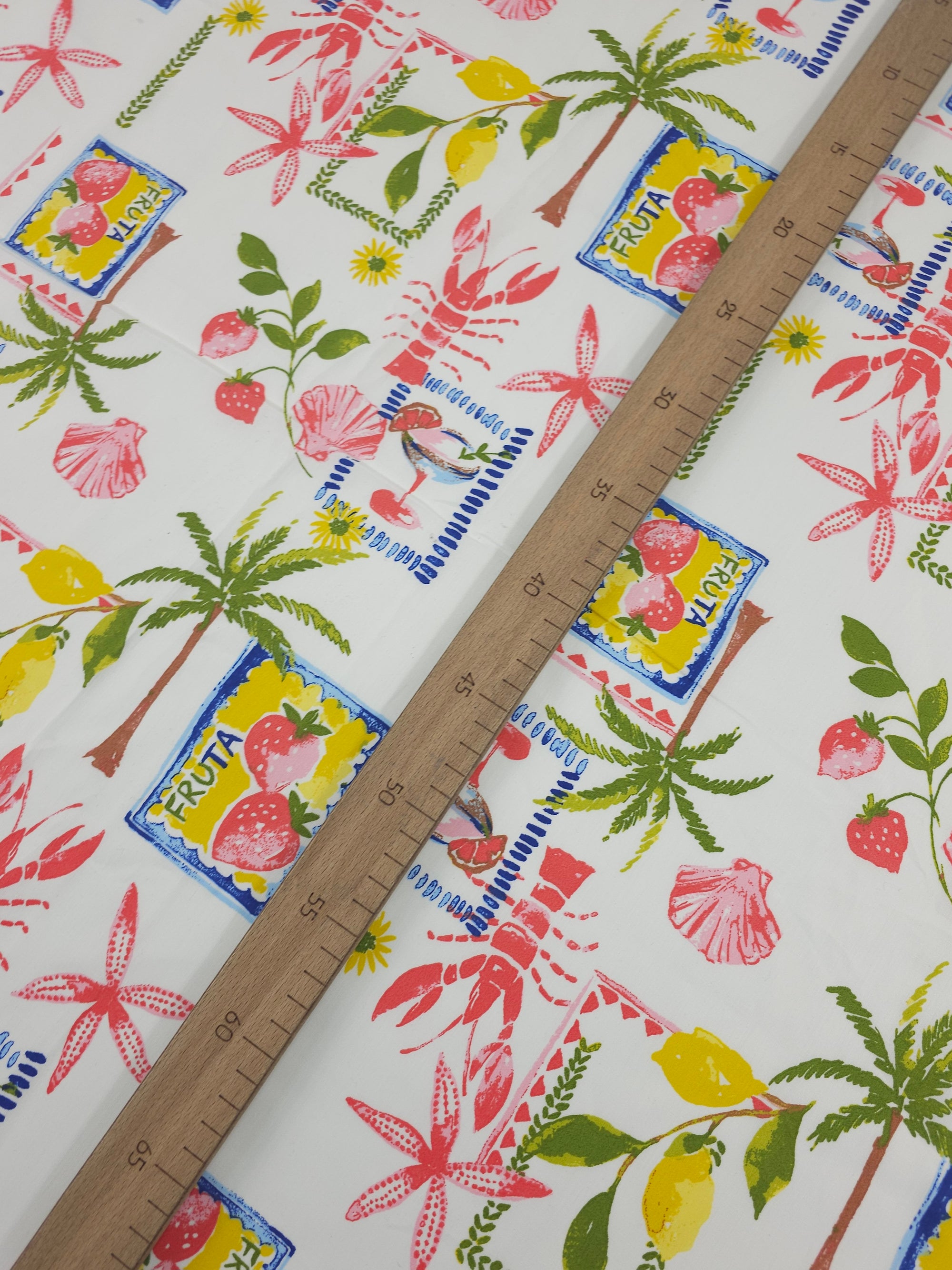 Cocktail Lobster Summer Cotton Poplin