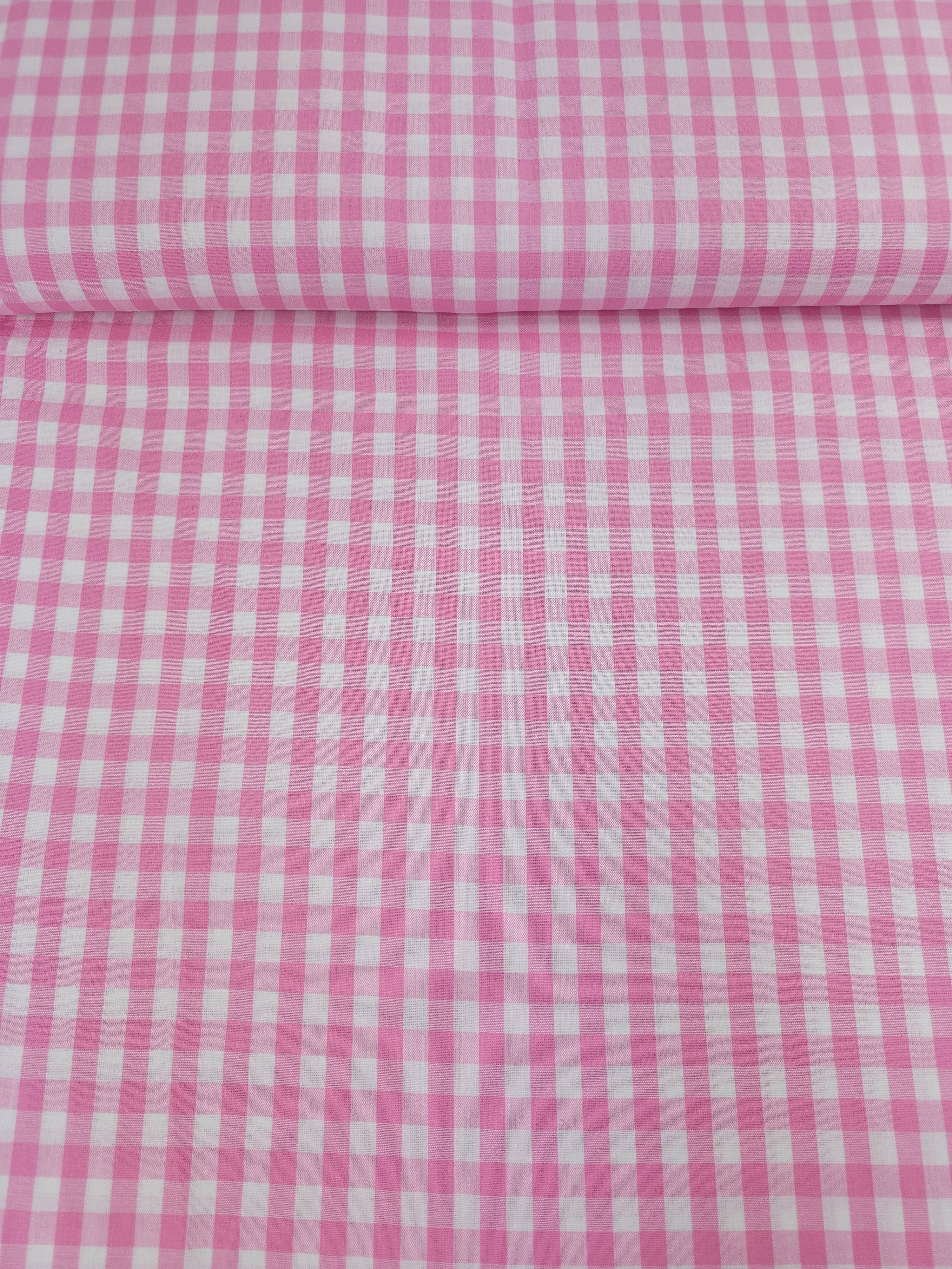 Pink Gingham 100% Cotton