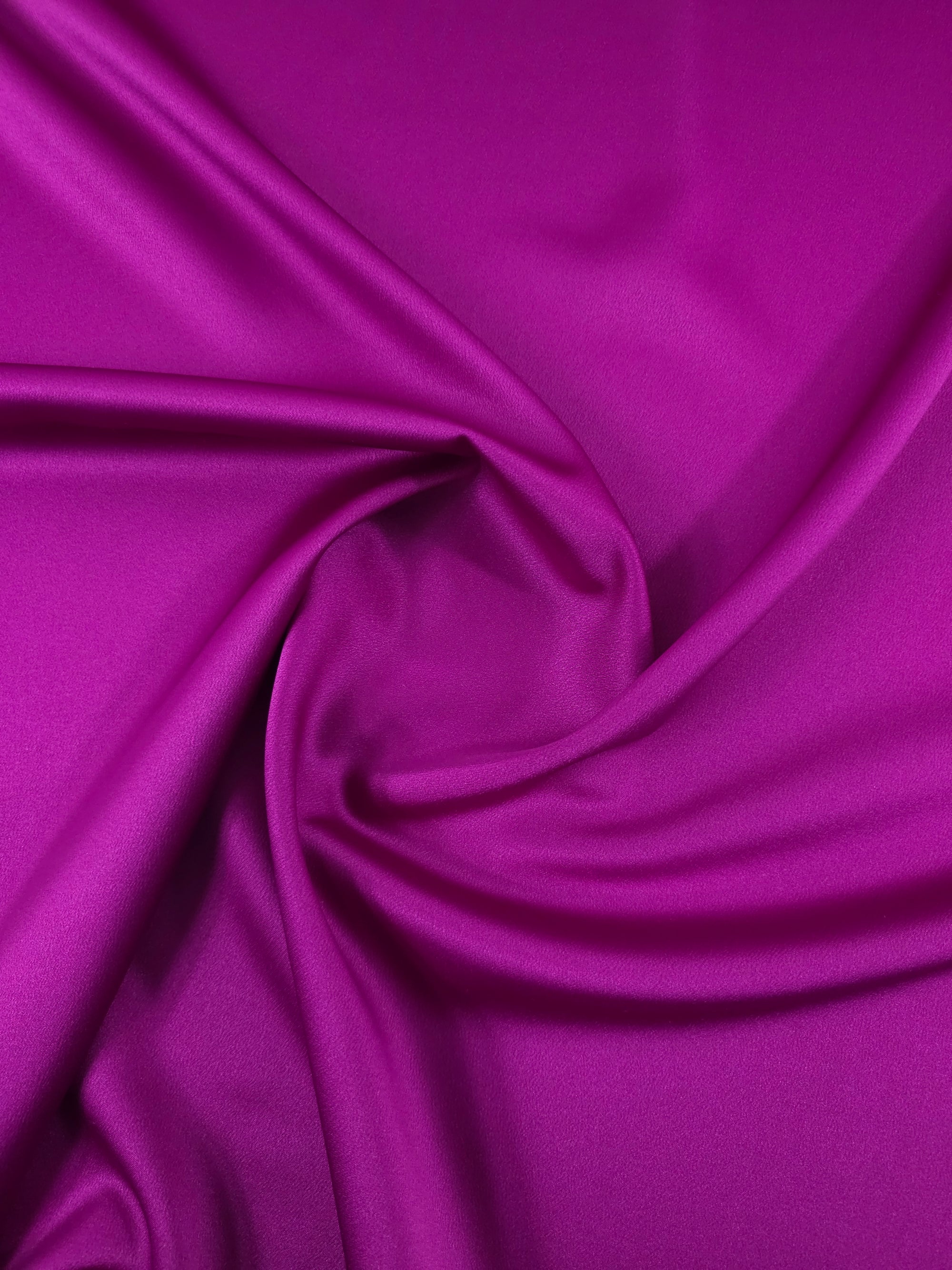 Magenta Purple Crepe Backed Satin Stretch