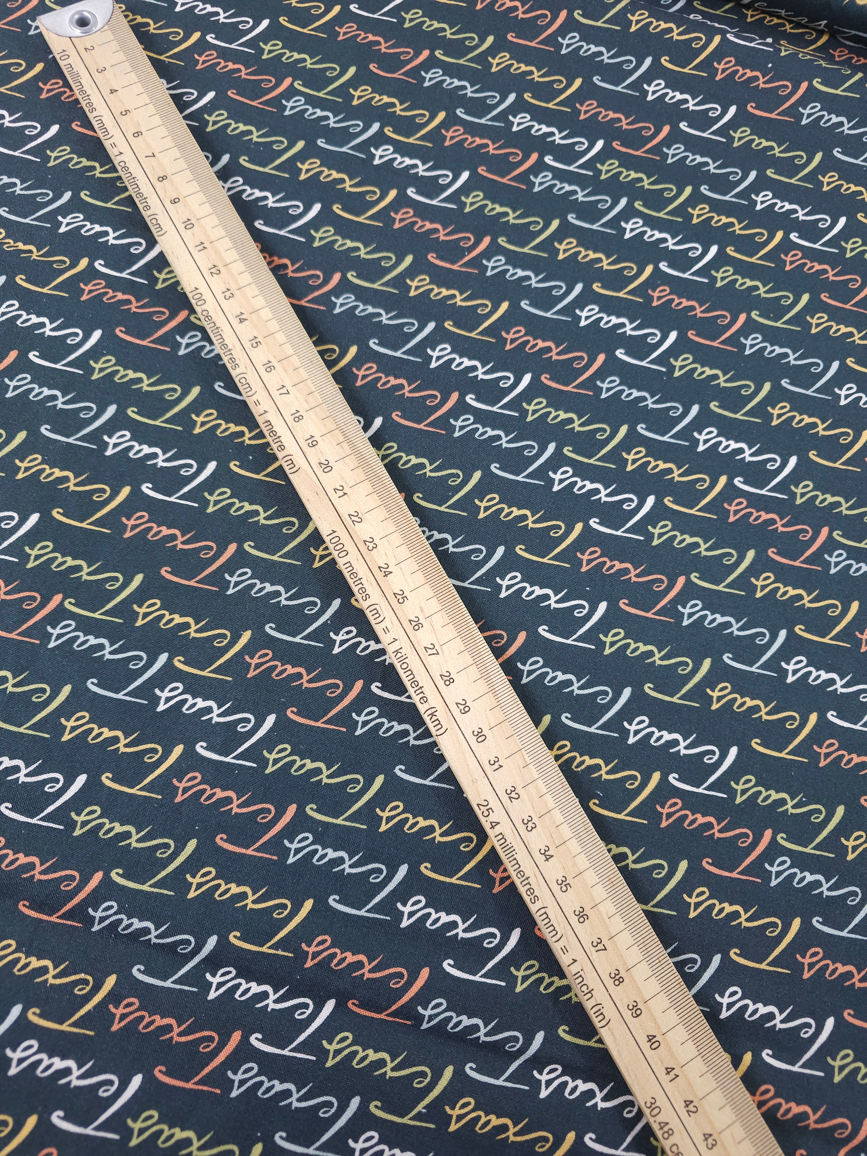 Retro Texas Script 100% Cotton