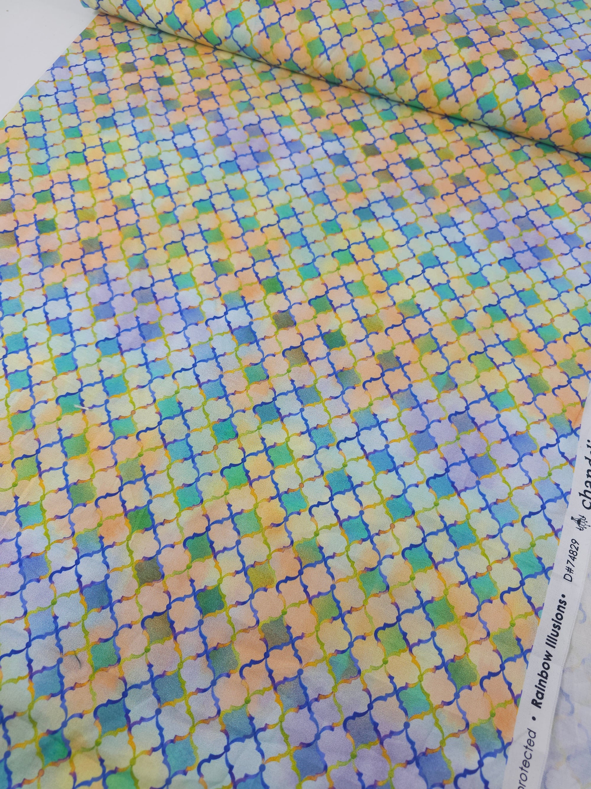 Moroccan Patel Tile  100% Cotton