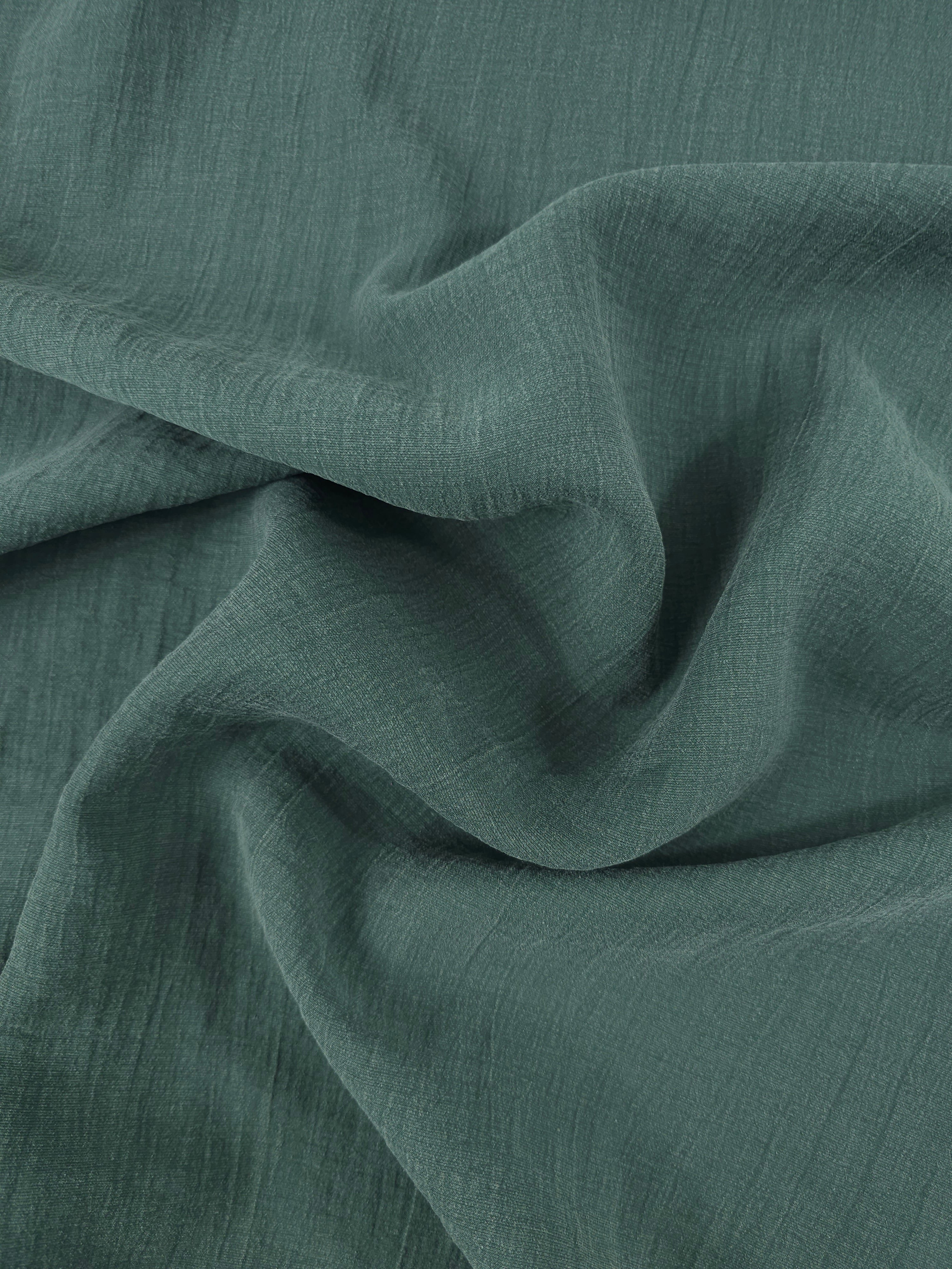 Pine Green Crinkle Cupro