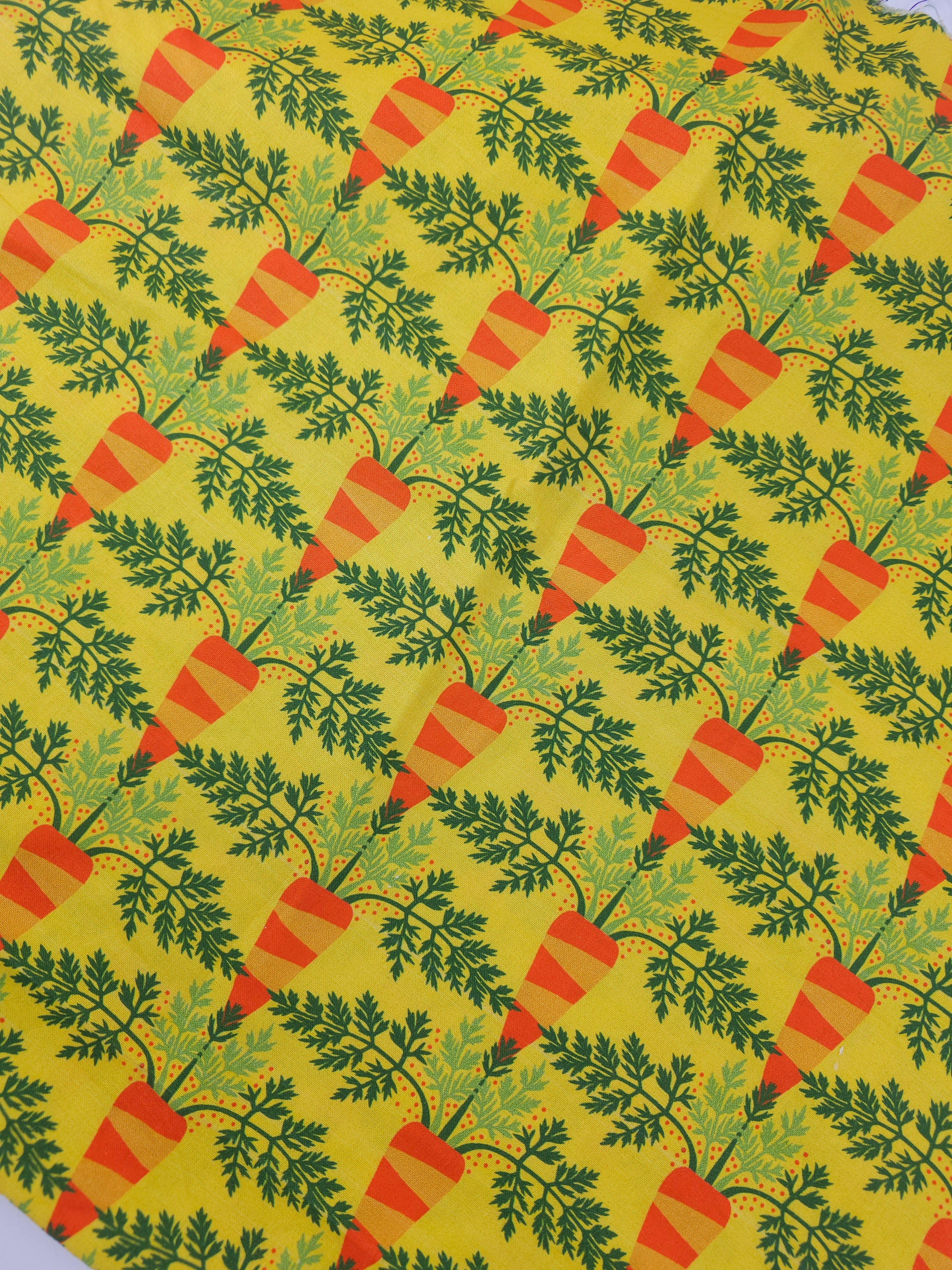 Little yellow carrot Cotton- 0.9m piece