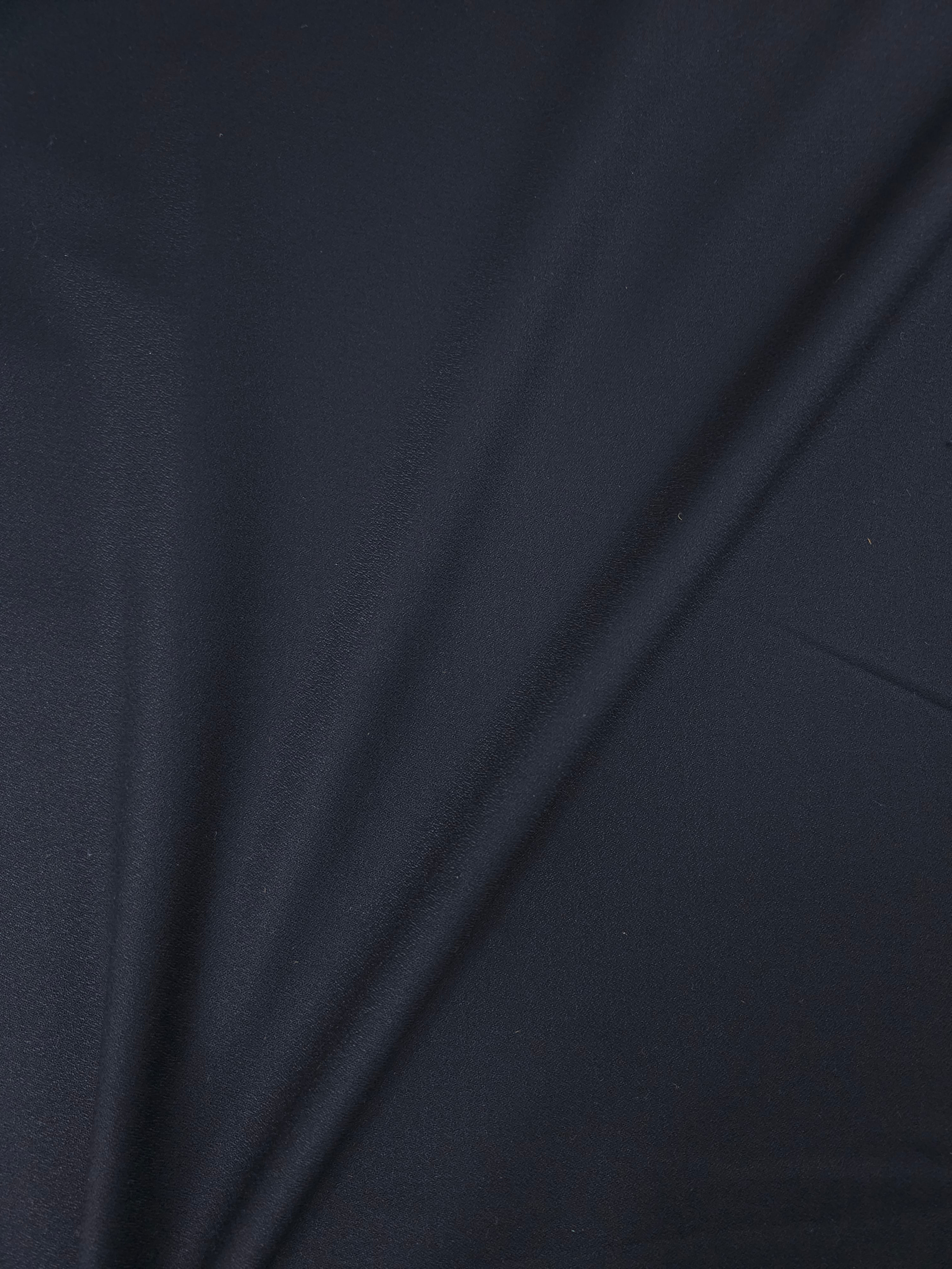 Black Poly Crepe Suiting - 5m Piece