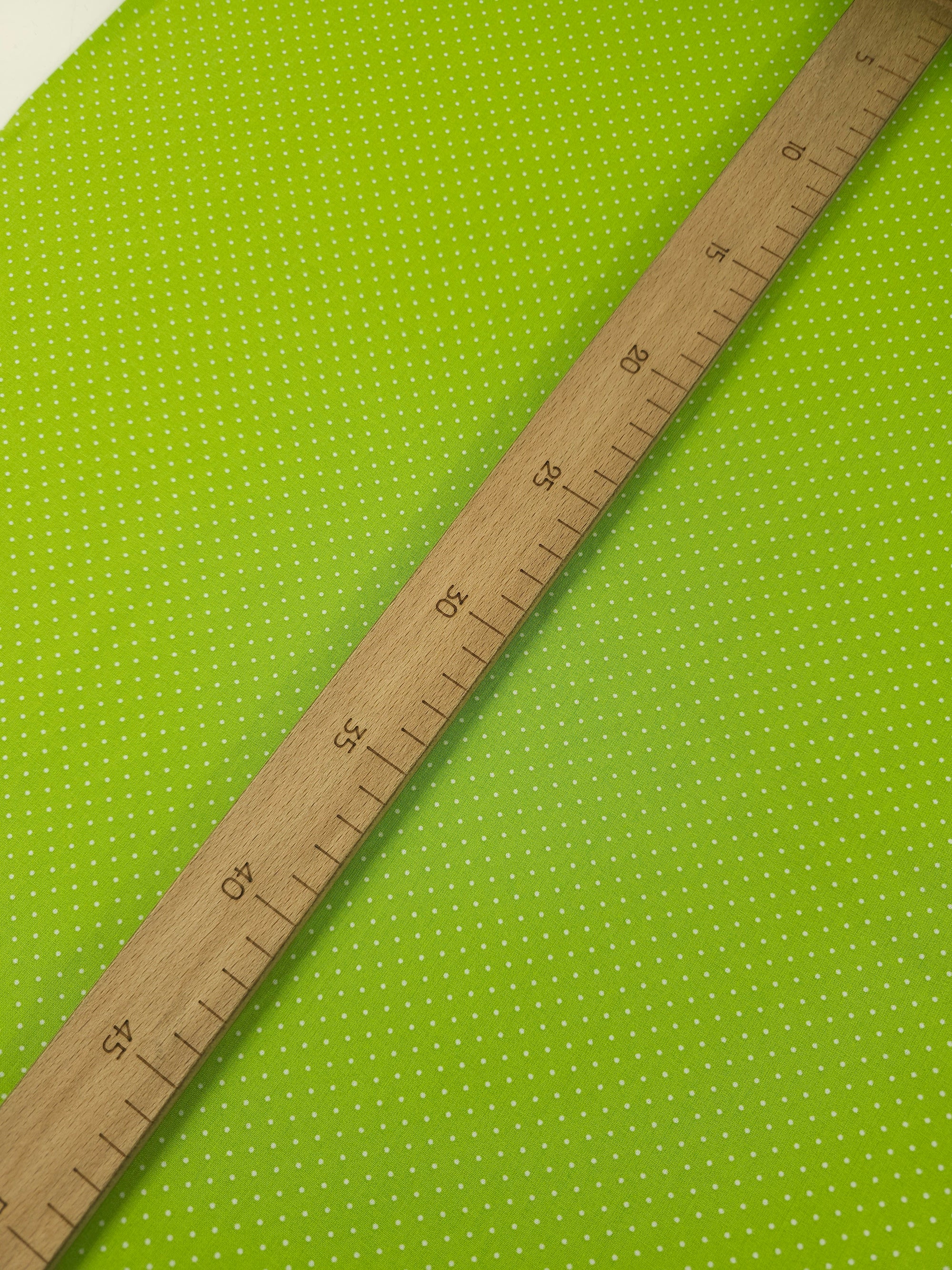 Lime Green Micro Polka Dot 100% Cotton 60”