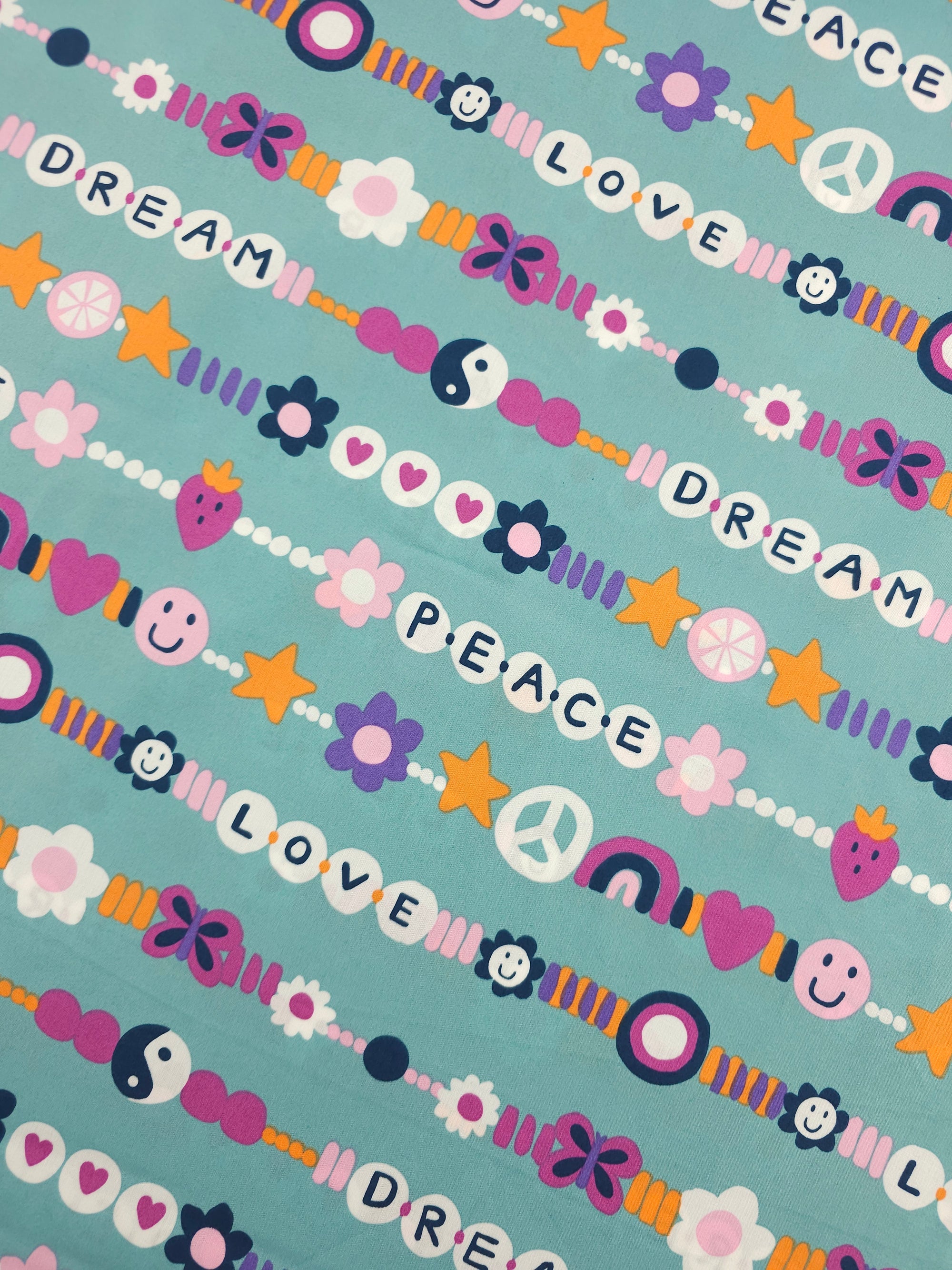 Aqua Blue Friendship Chain 100% Cotton 60"