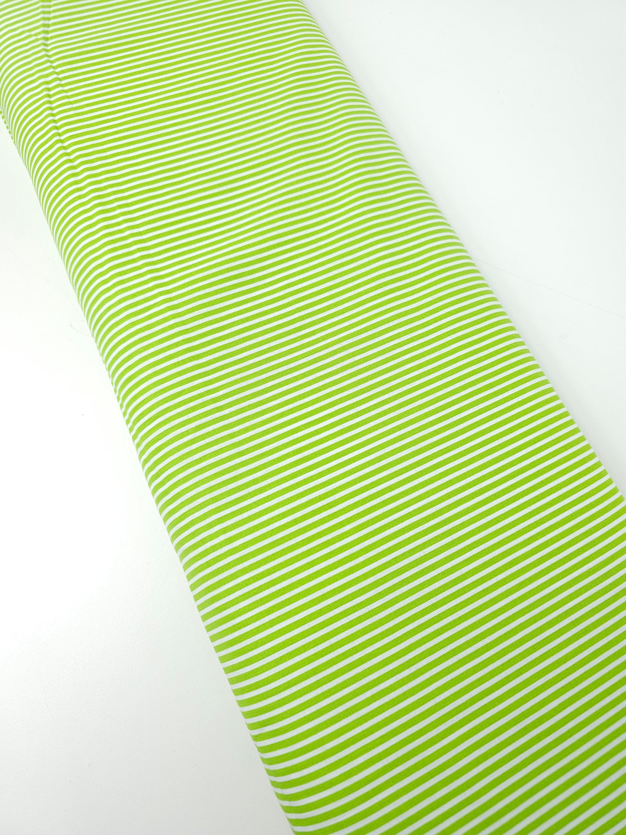 Neon Green Stripe 100% Cotton
