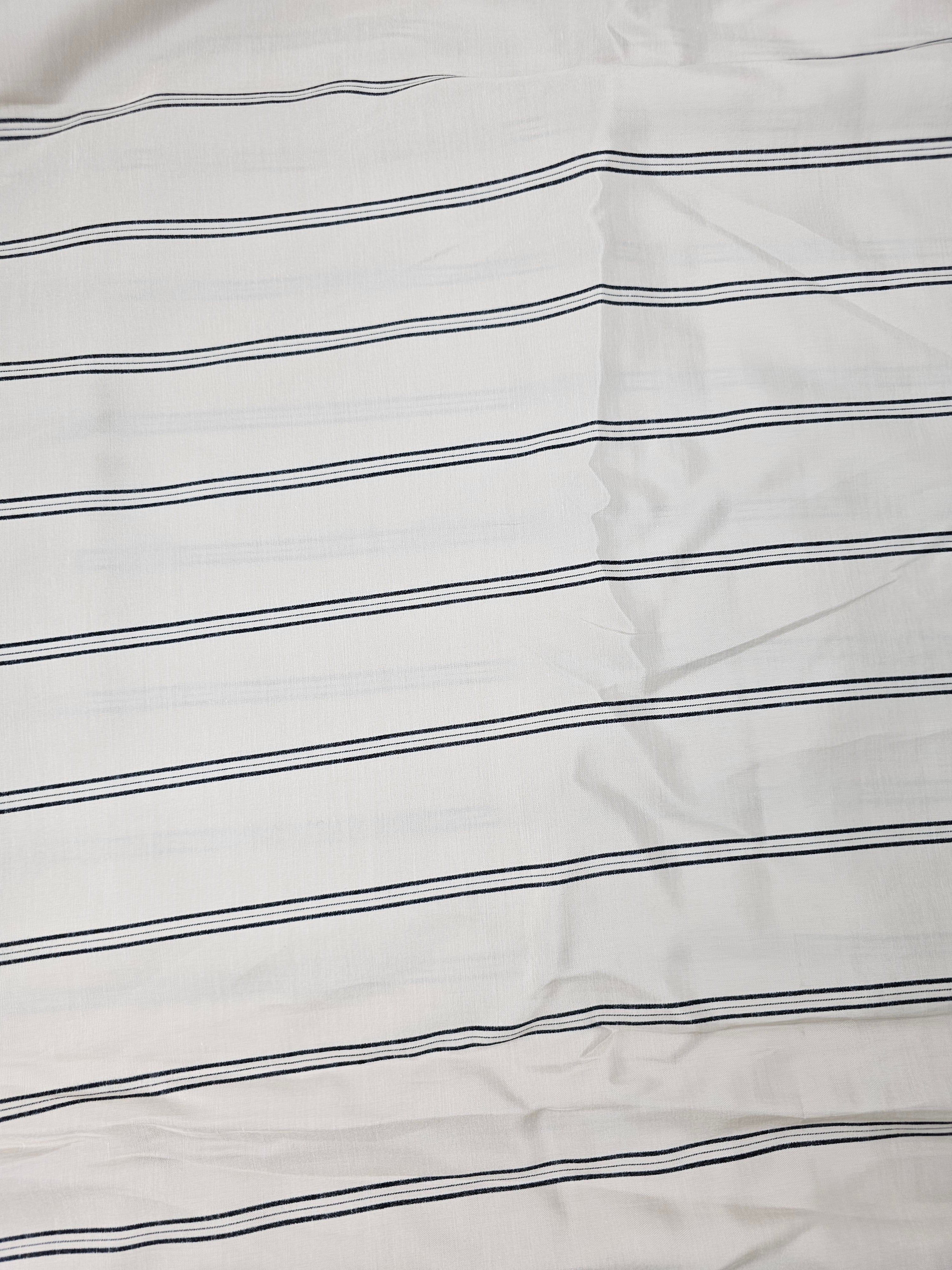 Beige/Navy striped Beach Viscose Satin - 2 available
