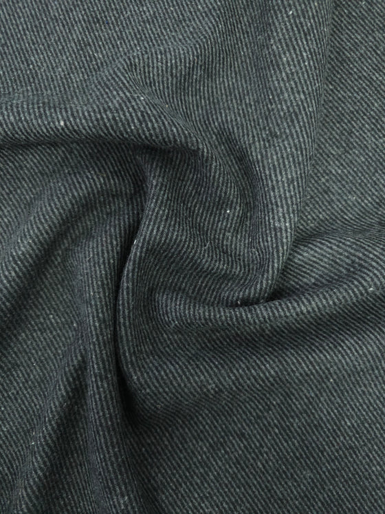 Dark Grey Twill Look Lightweight Wool Mix