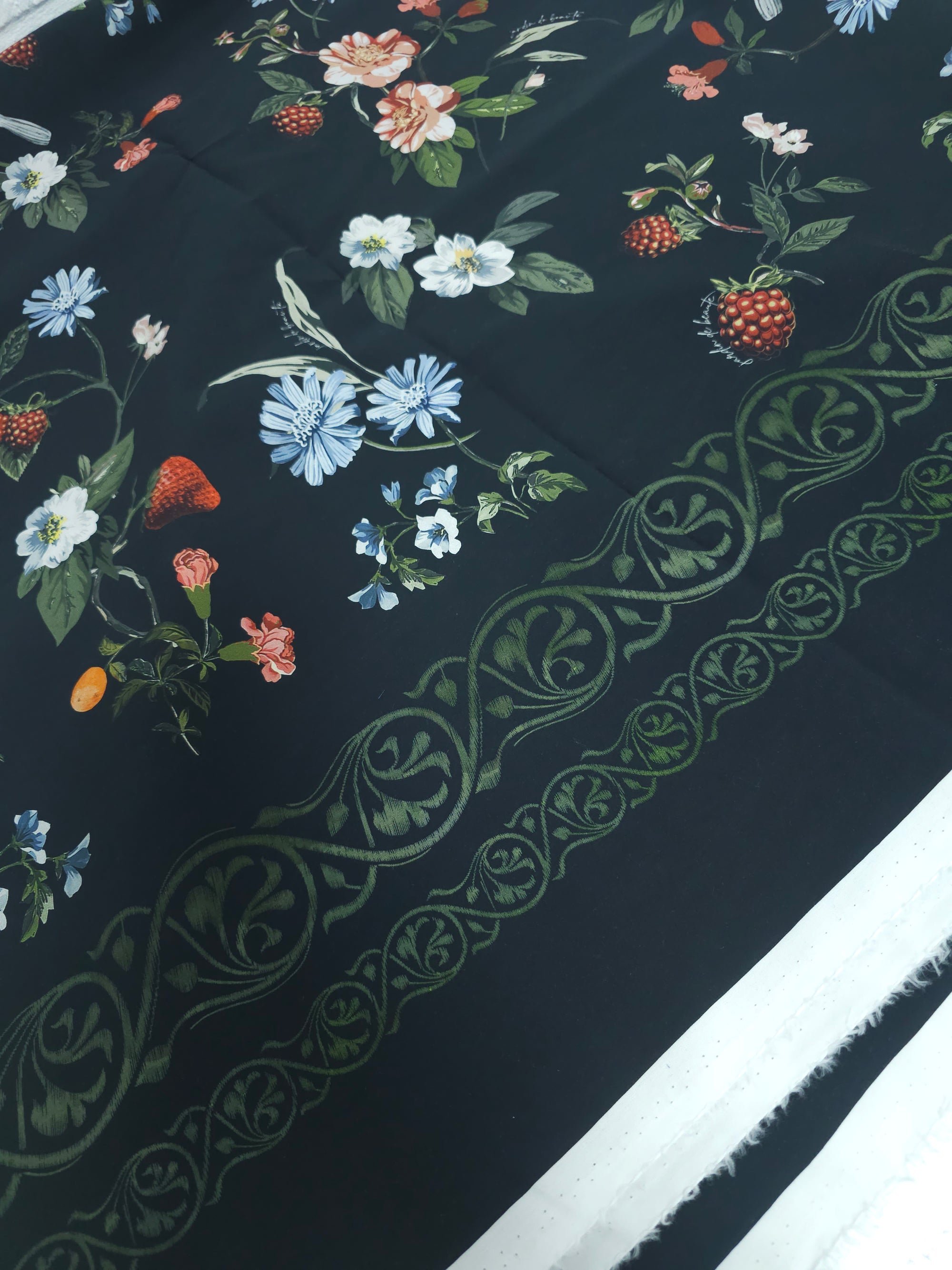 Berry Bird Floral Lightweight Cotton