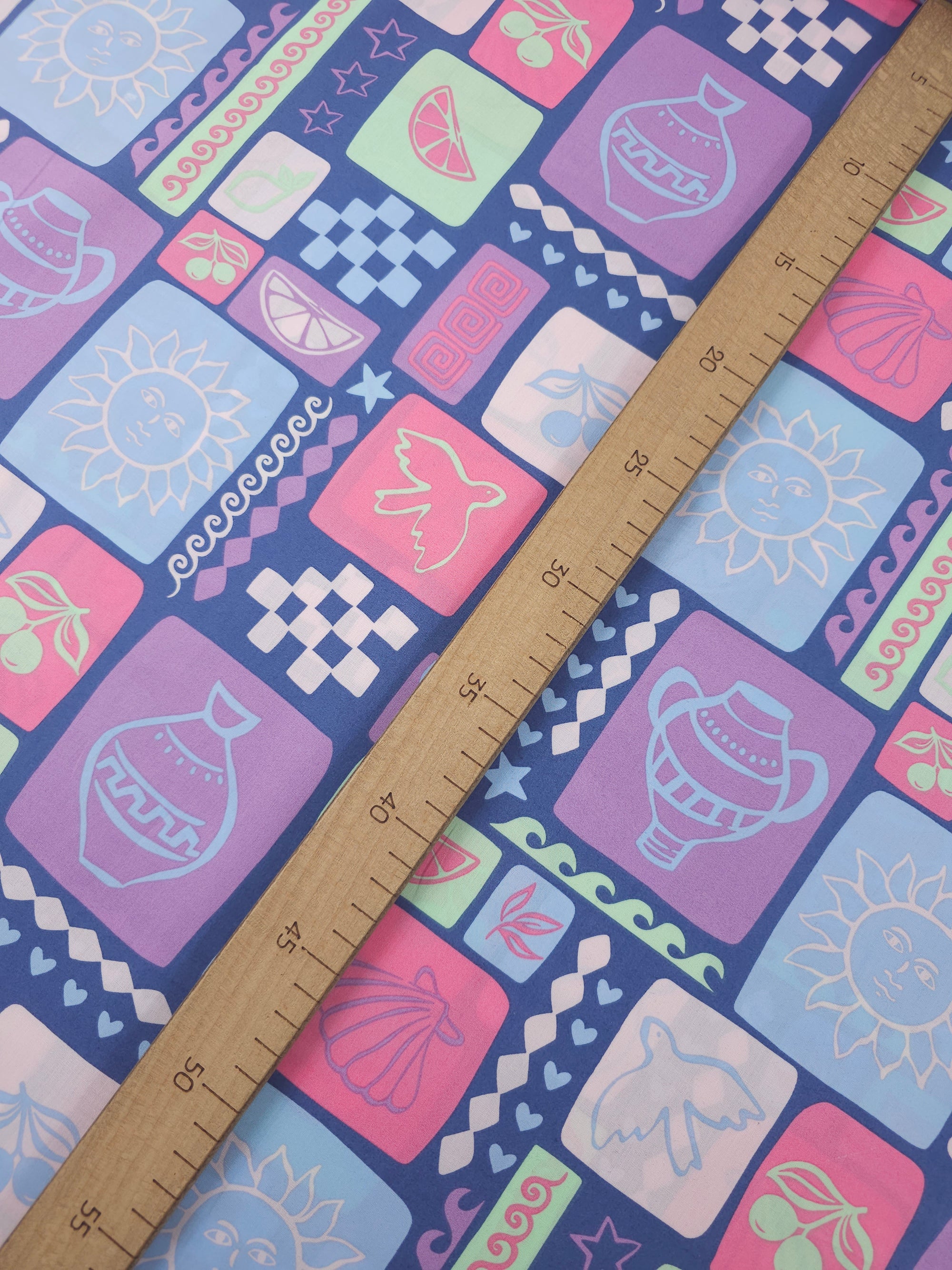 Pastel Fusion Patchwork 100% Cotton 57"