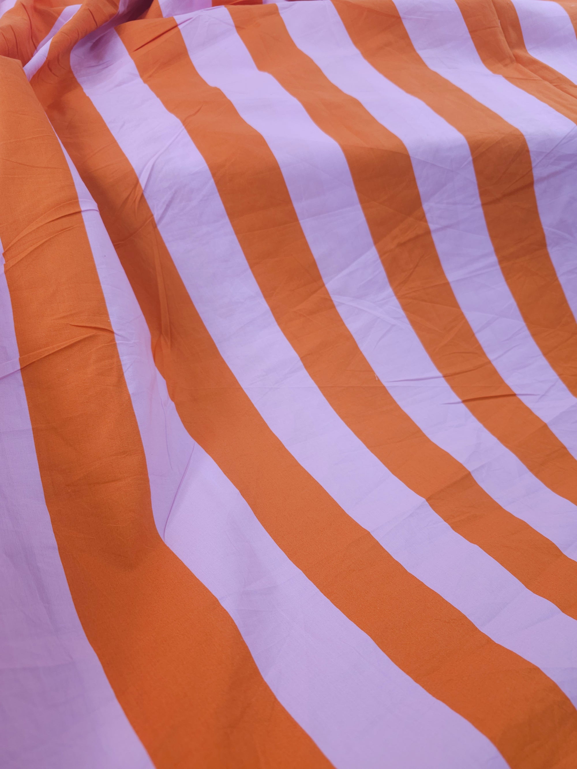 Orange Pink Stripe 100% Cotton 118” - Ikea *EXTRA WIDE*