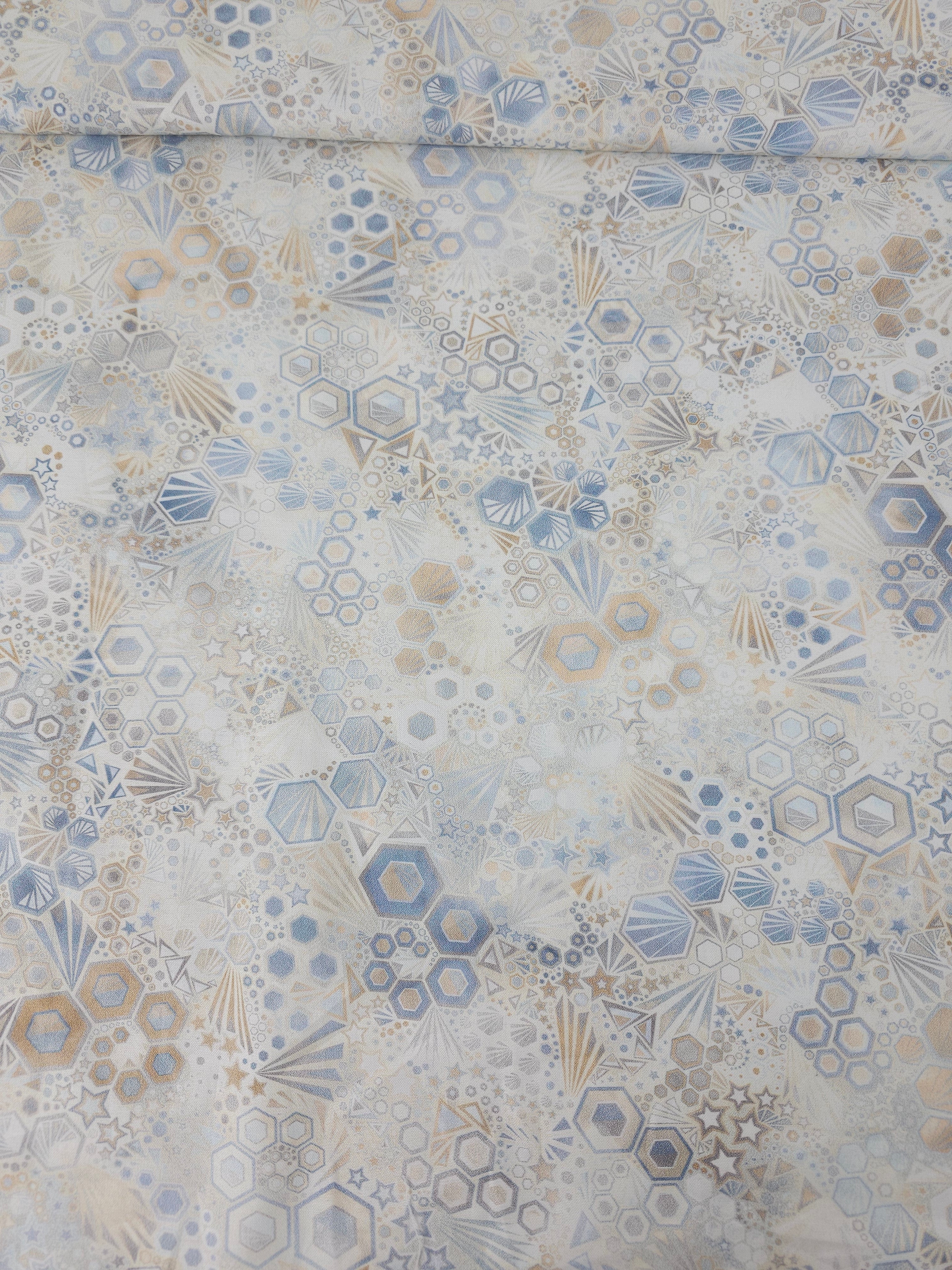 Washed White Star Phantasma 100% Cotton - Robert Kaufman
