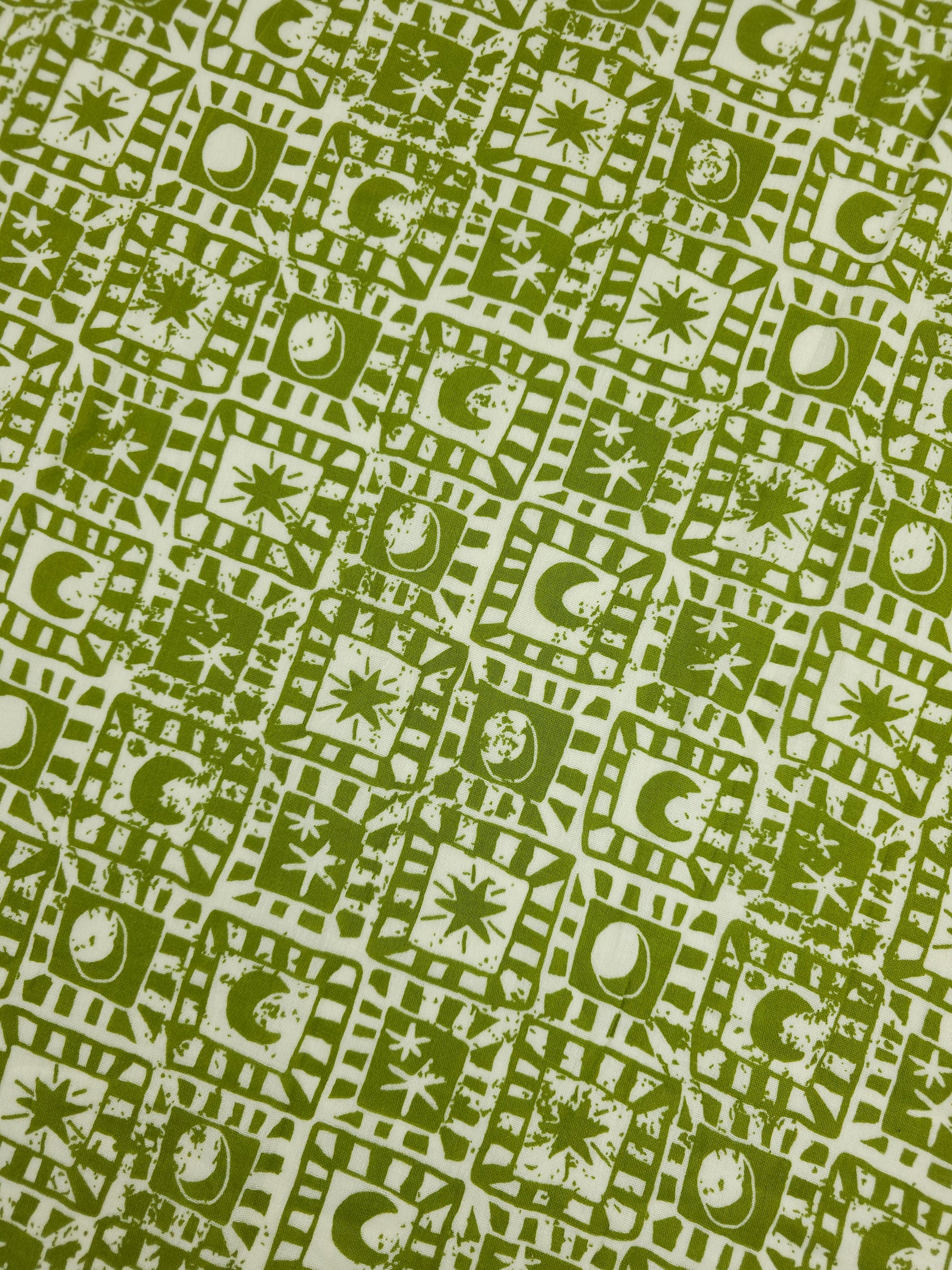 Olive Celestial Checkerboard Double Gauze *Lucy&Yak*