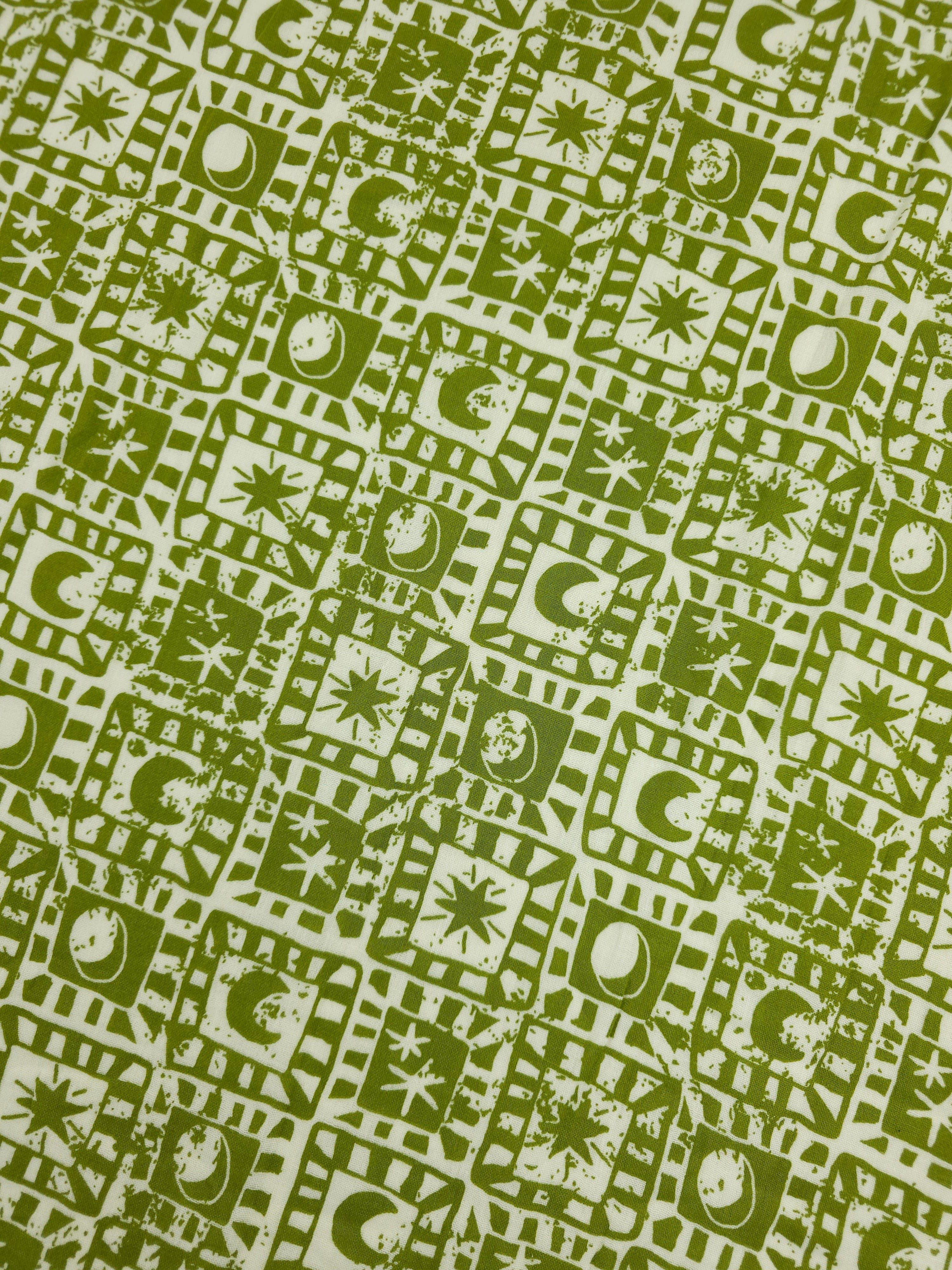 Olive Celestial Checkerboard Double Gauze *Lucy&Yak*