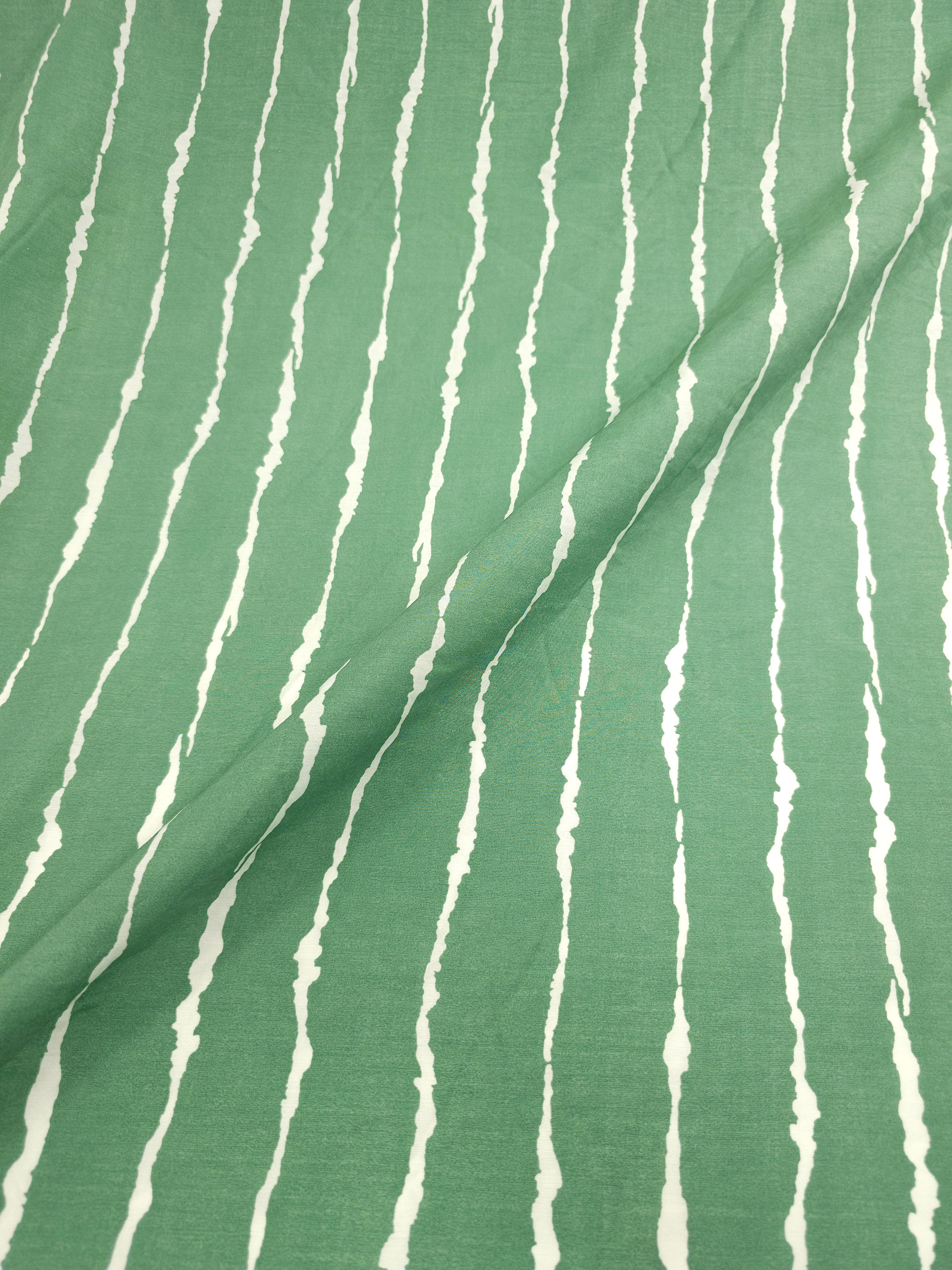 Sage Green Stripe Modal Cotton