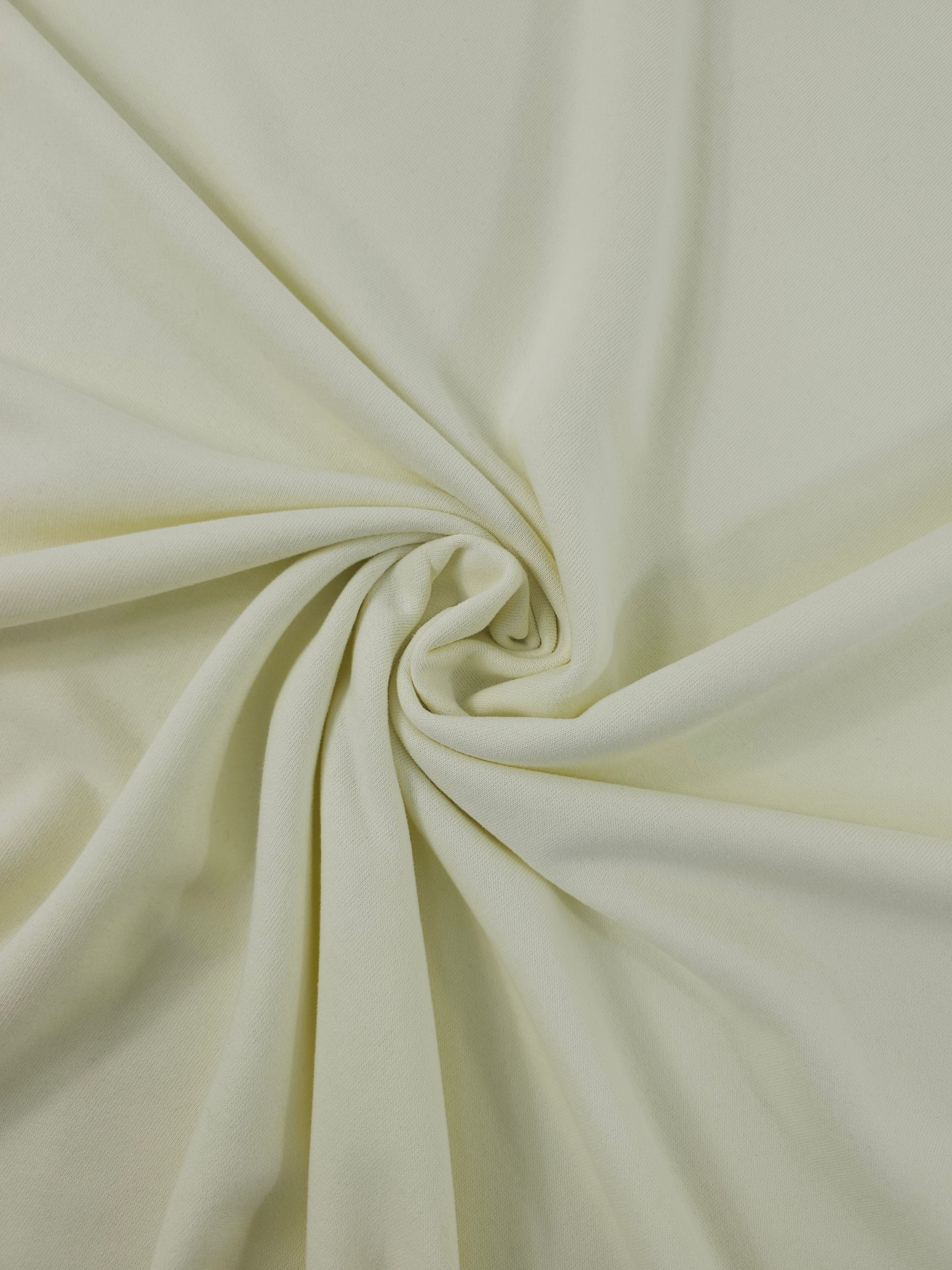 Pale Creamy Yellow Loopback Terry