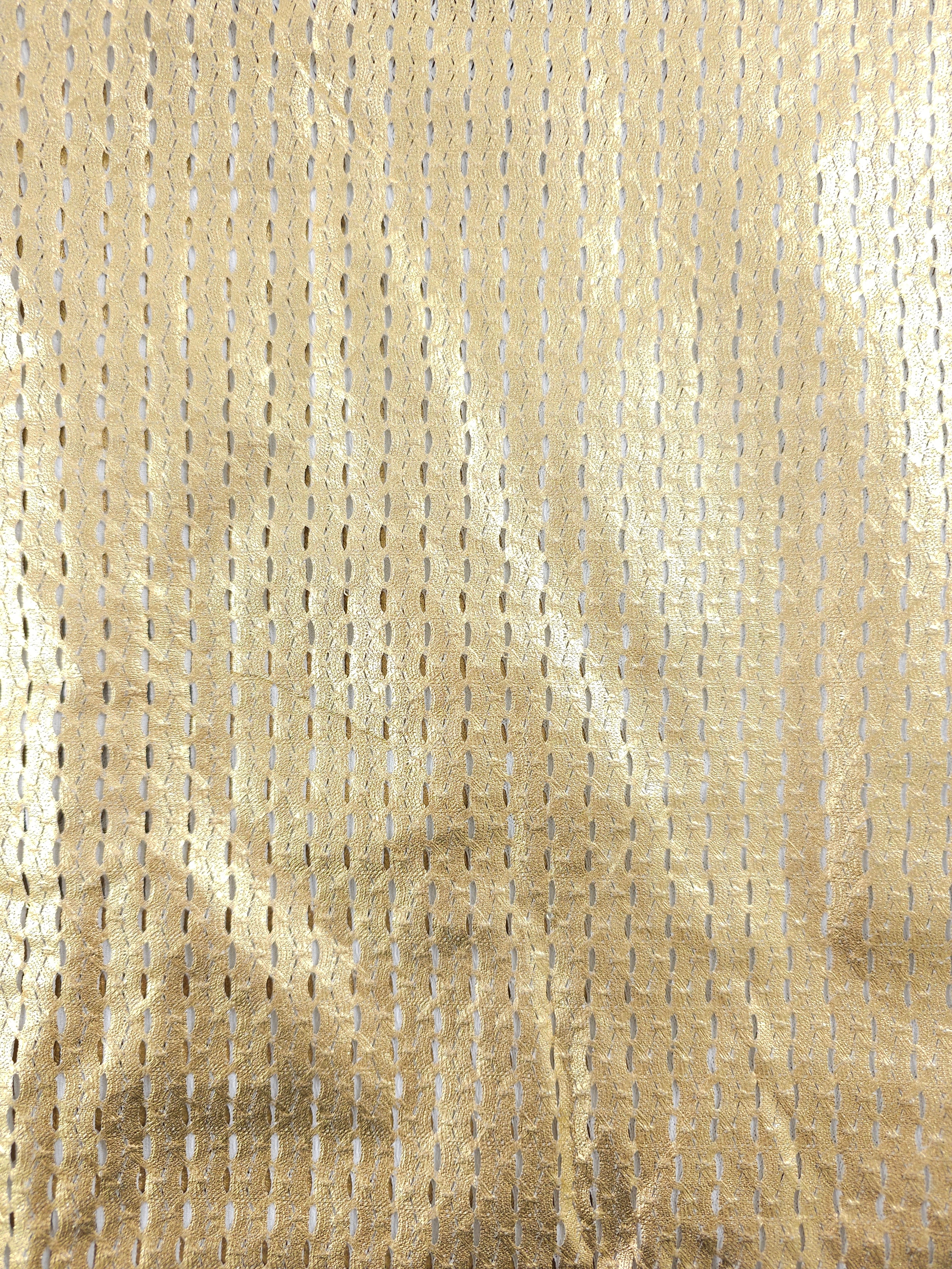 Gold cut outs fabric- 2m piece