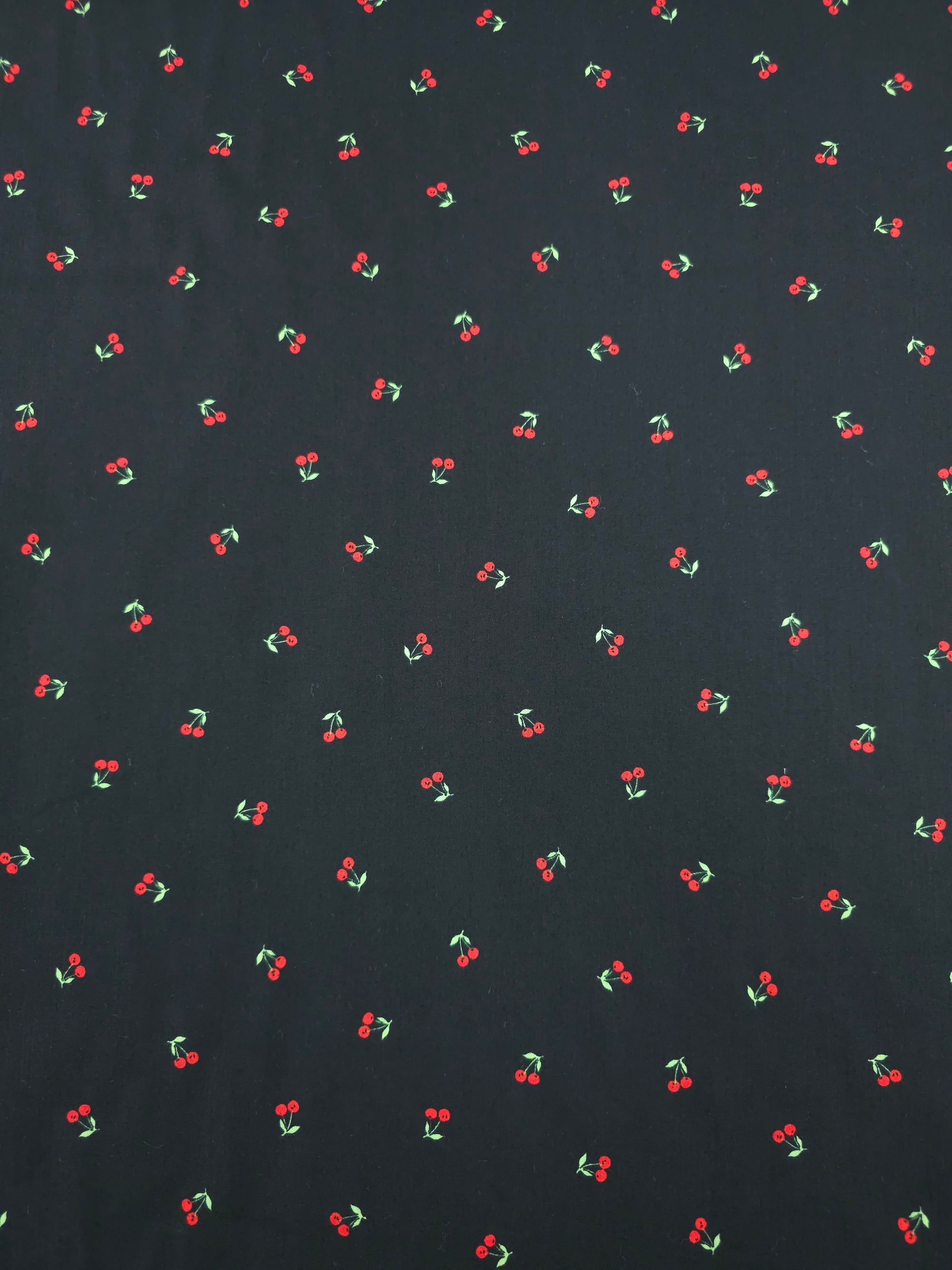 Mini Floating Cherry Cotton Poplin