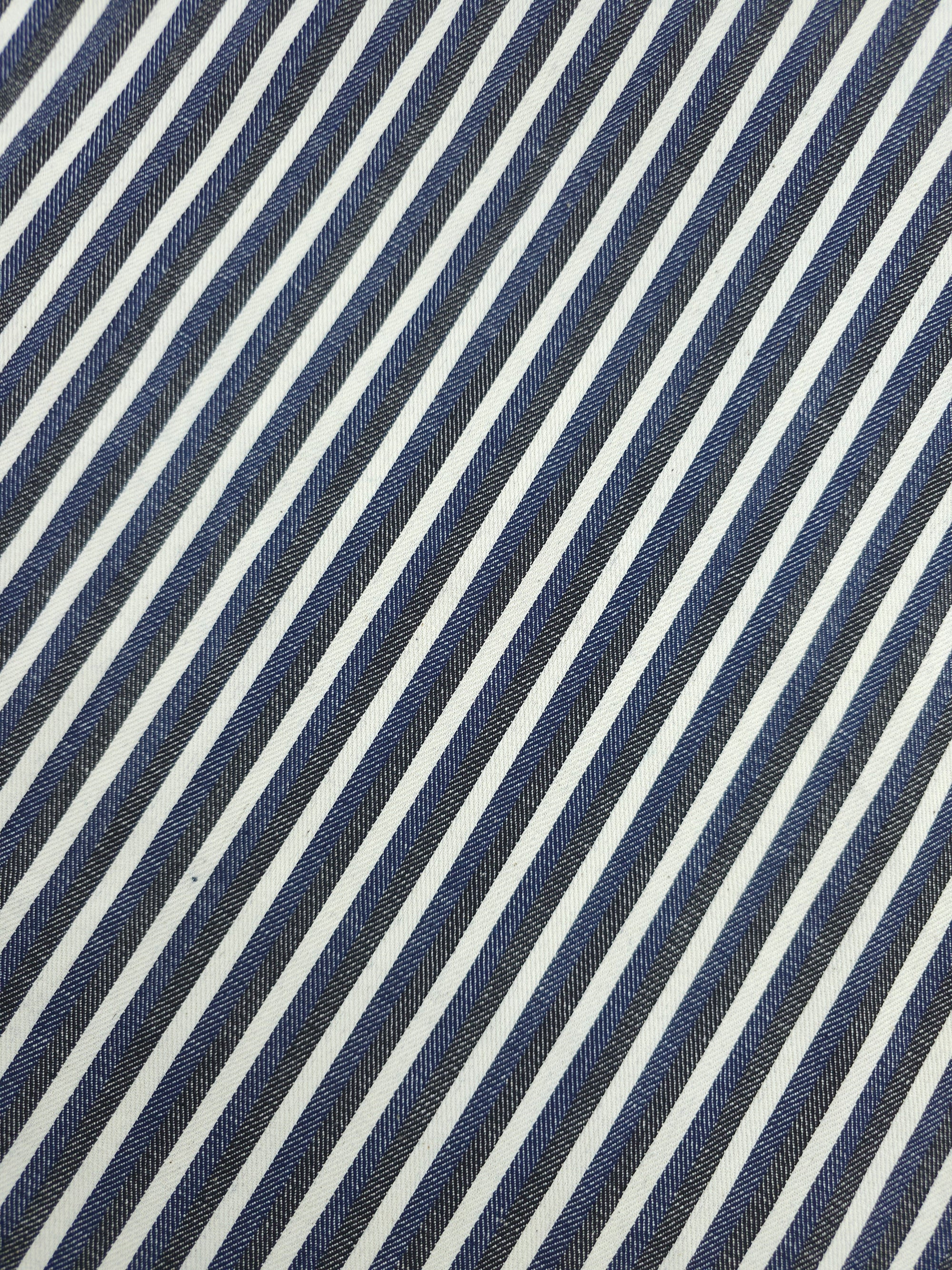 Black/Navy Duo Stripe Denim