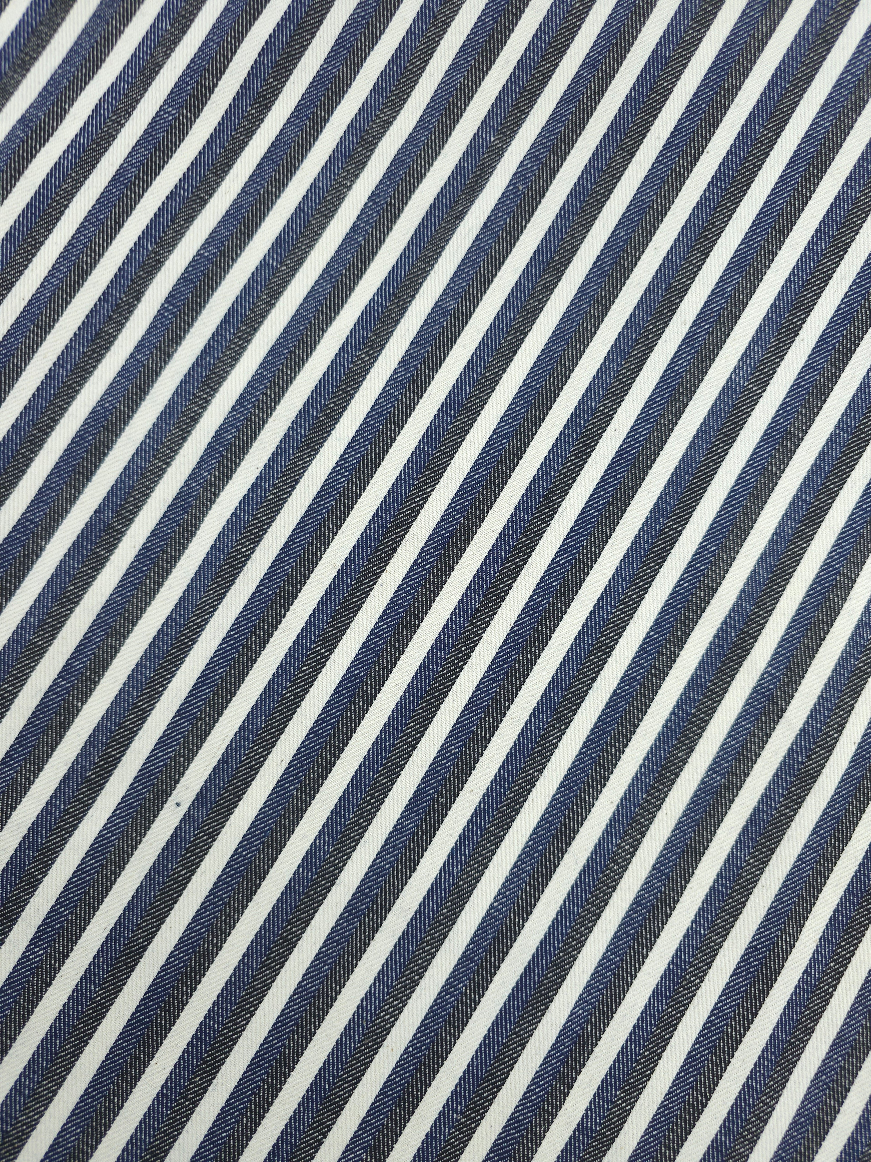 Black/Navy Duo Stripe Denim