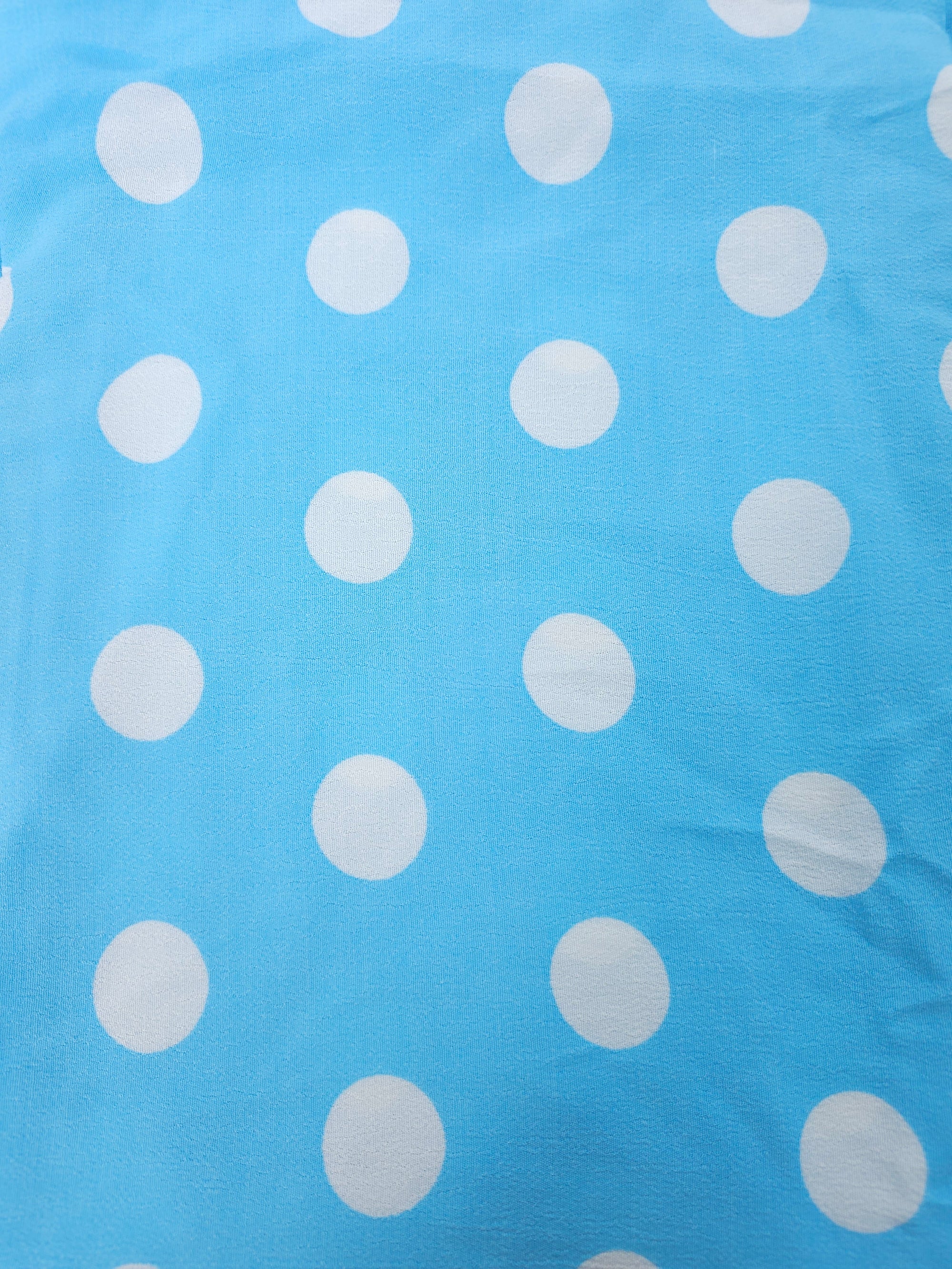 Sky blue polka Fabric- 3m piece