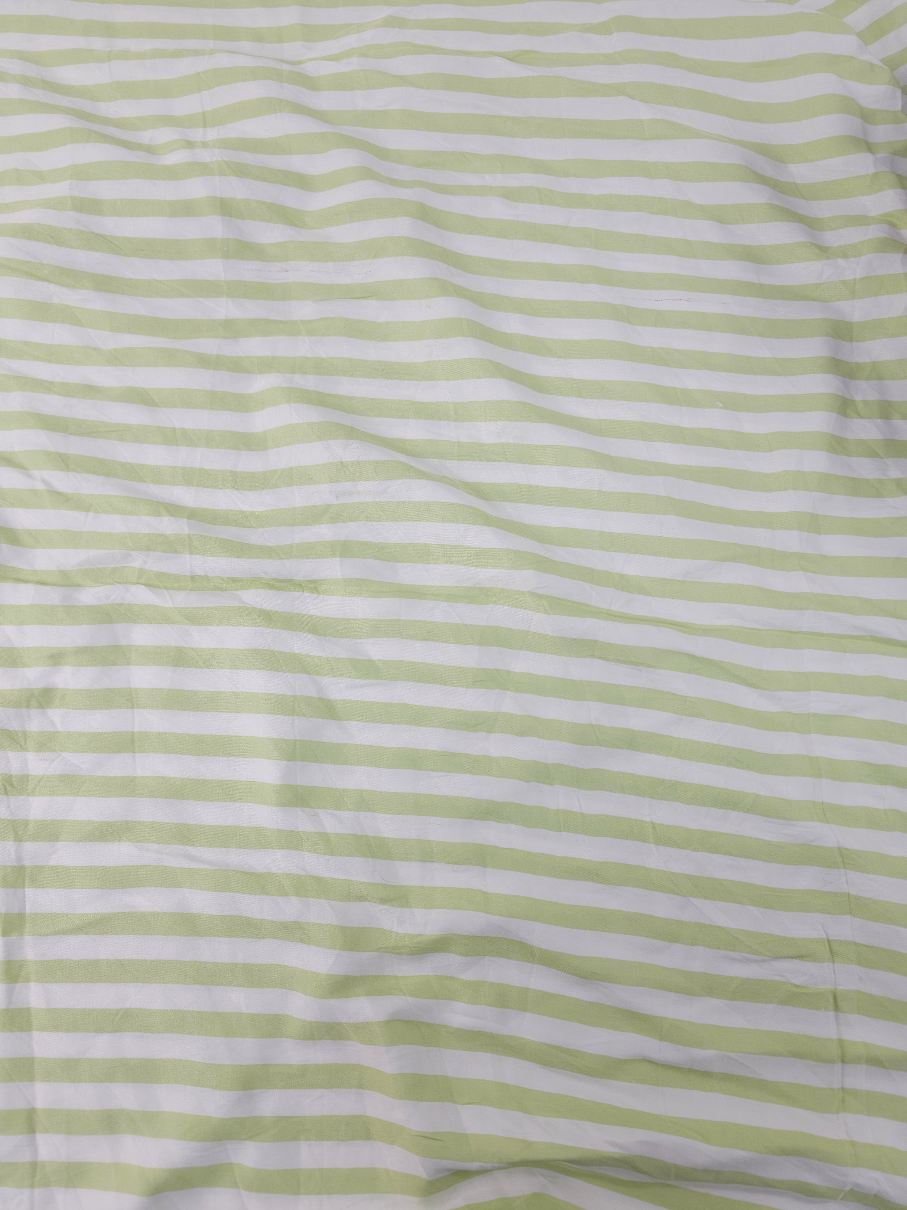 Lime stripe Viscose satin- 5m piece