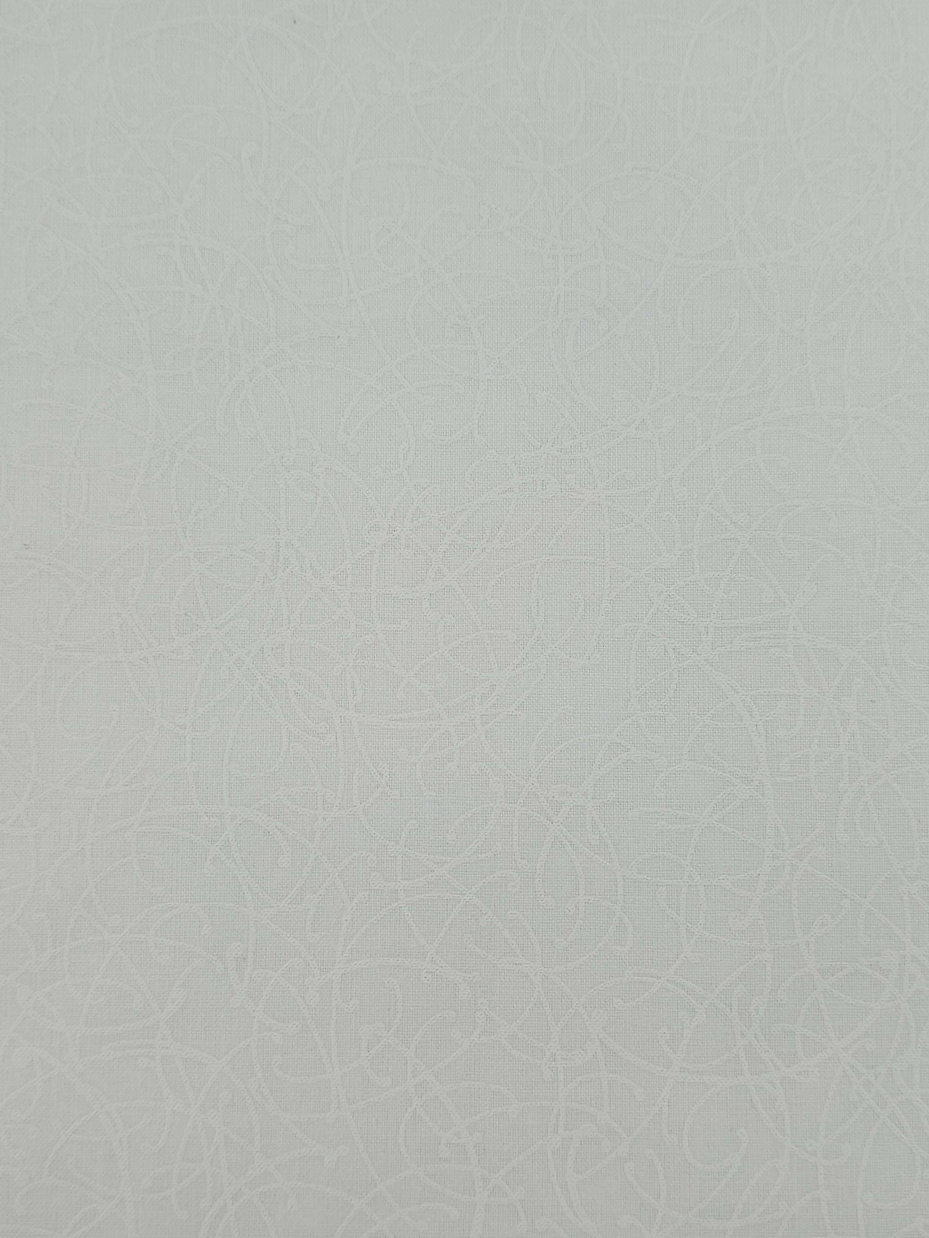 Mystical Twirl White On White Tonal 100% Cotton