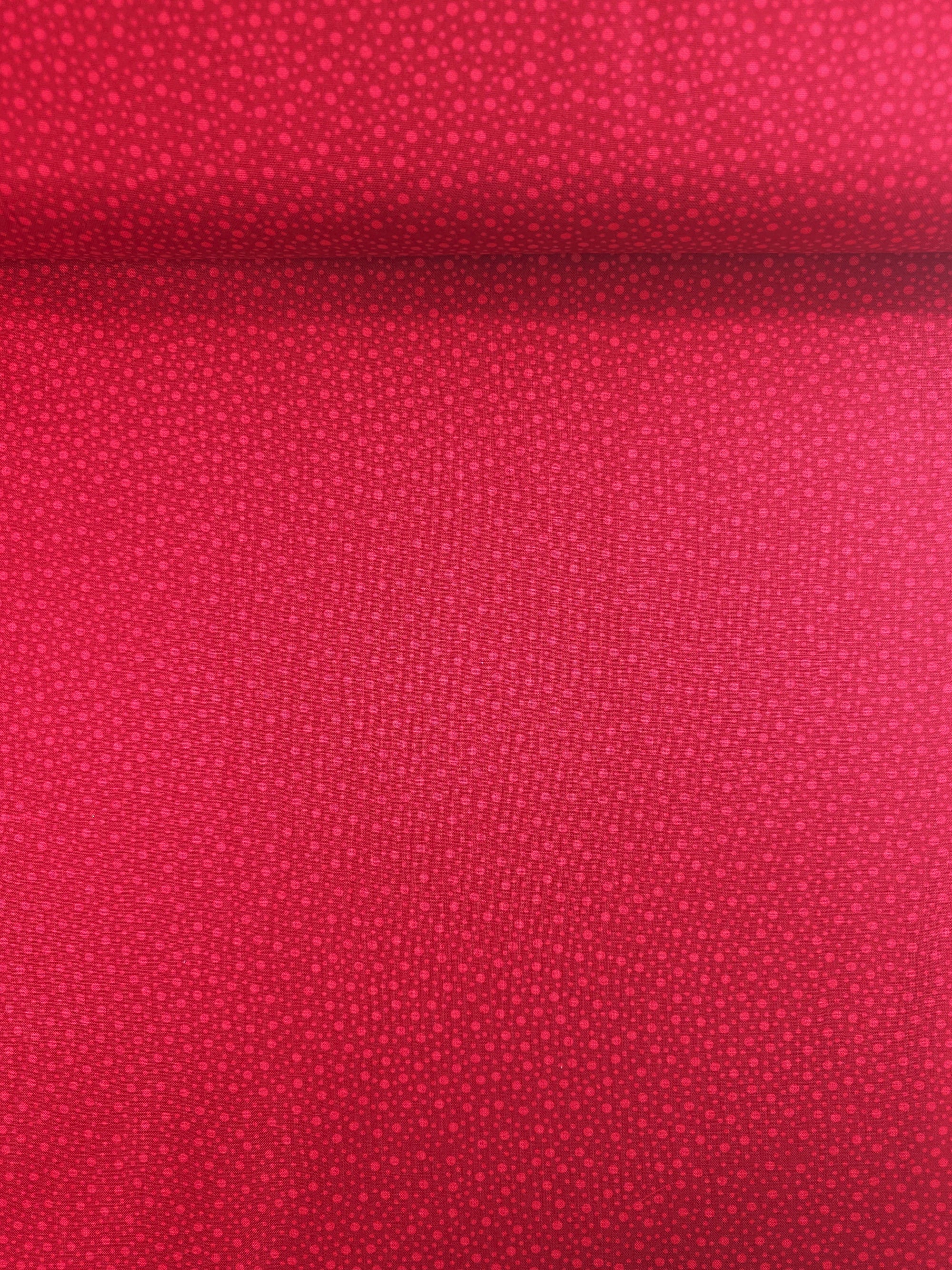 Red Mini Irregular Polka 100% Cotton