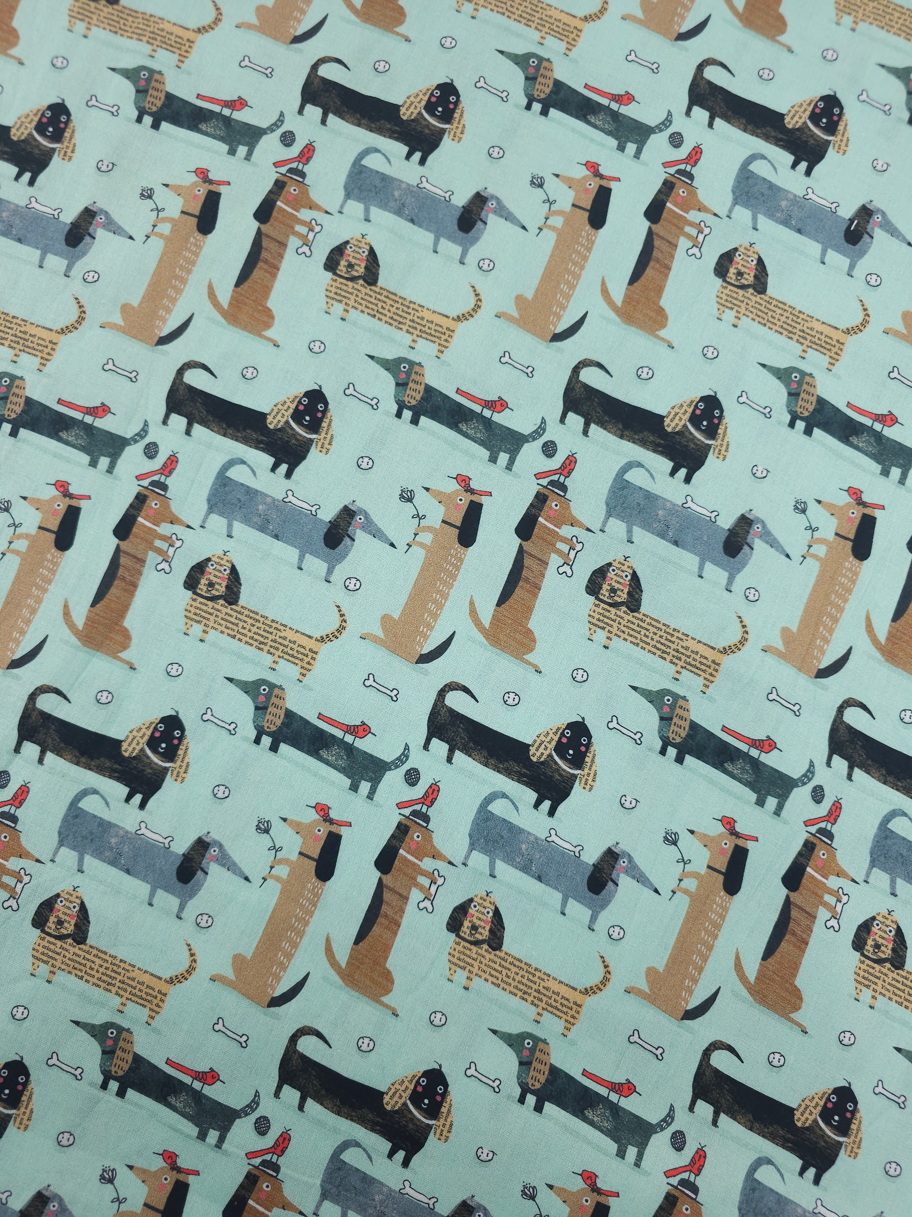 Sausage Dog Contempo 100% Cotton - Benartex