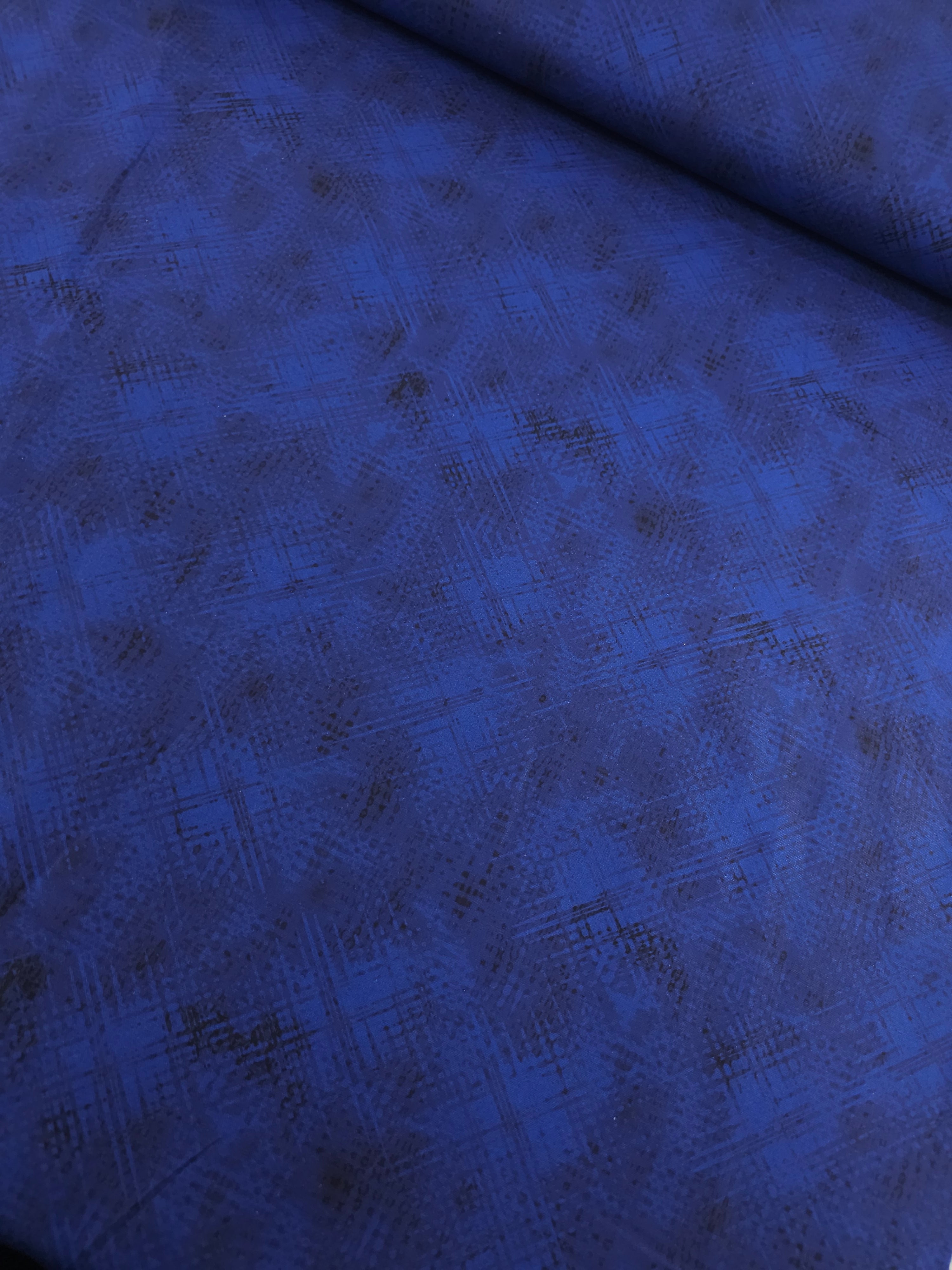 Blue Criss Cross Hatchings 100% Cotton 106" *EXTRA WIDE*