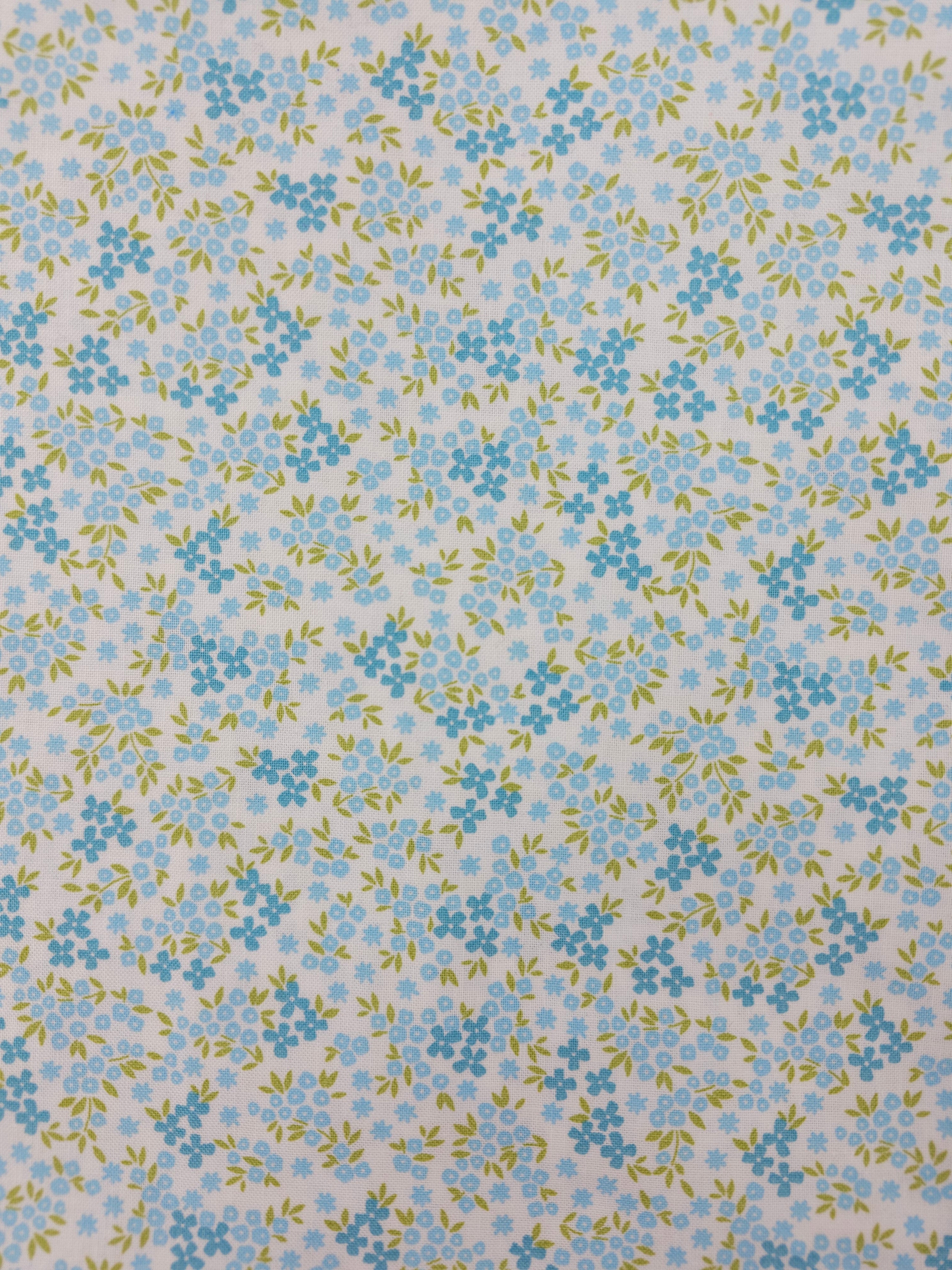 Light blue ditsy flower Cotton- 2.3m piece
