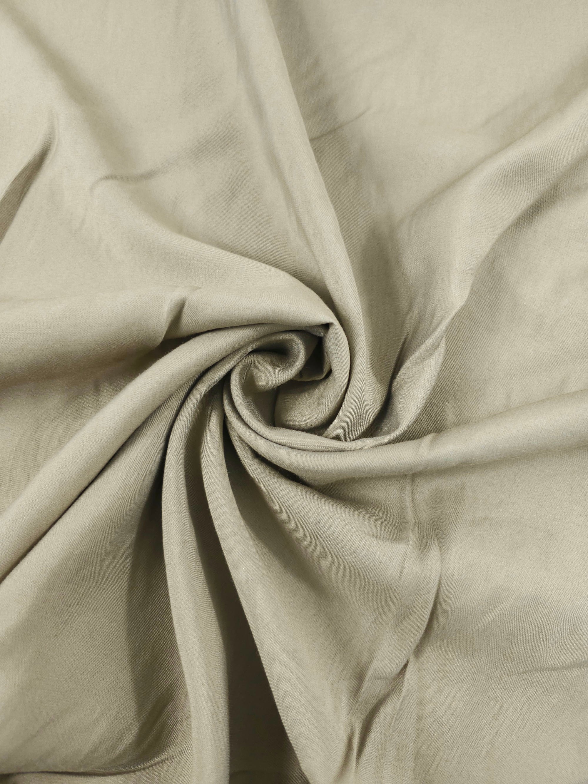 Muted Khaki Taupe Viscose Poly Modal
